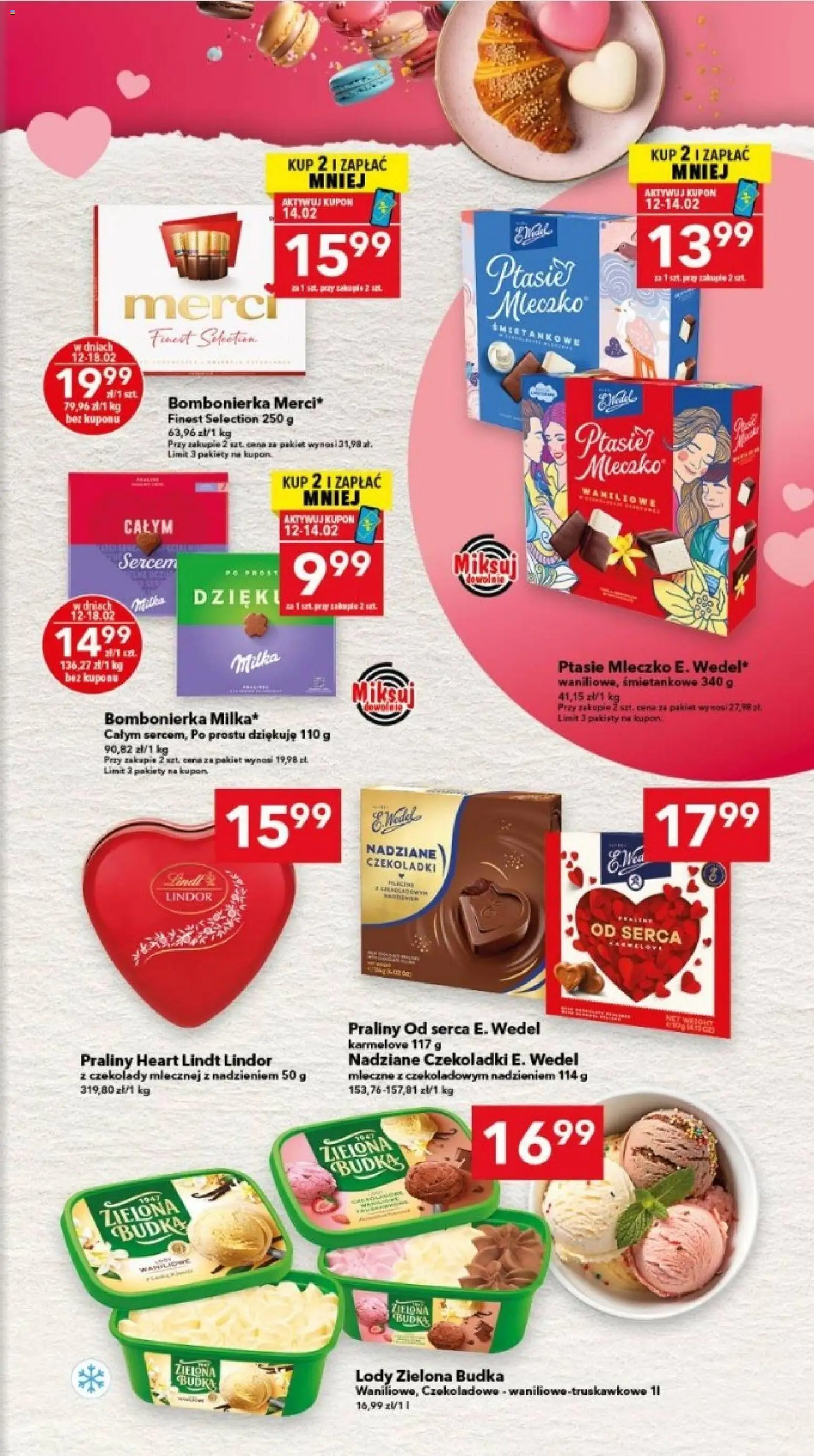 Lewiatan gazetka - Legnica od 12.02.2026 | Strona: 11 | Produkty: Czekoladki, Merci, Milka, Lody