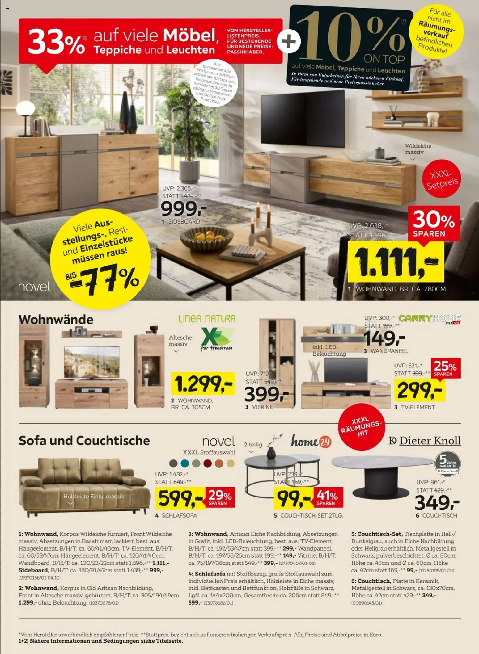 XXXLutz Winter Räumungsverkauf gültig ab 13.01.2026 | Seite: 4 | Produkte: Sofa, Couchtisch