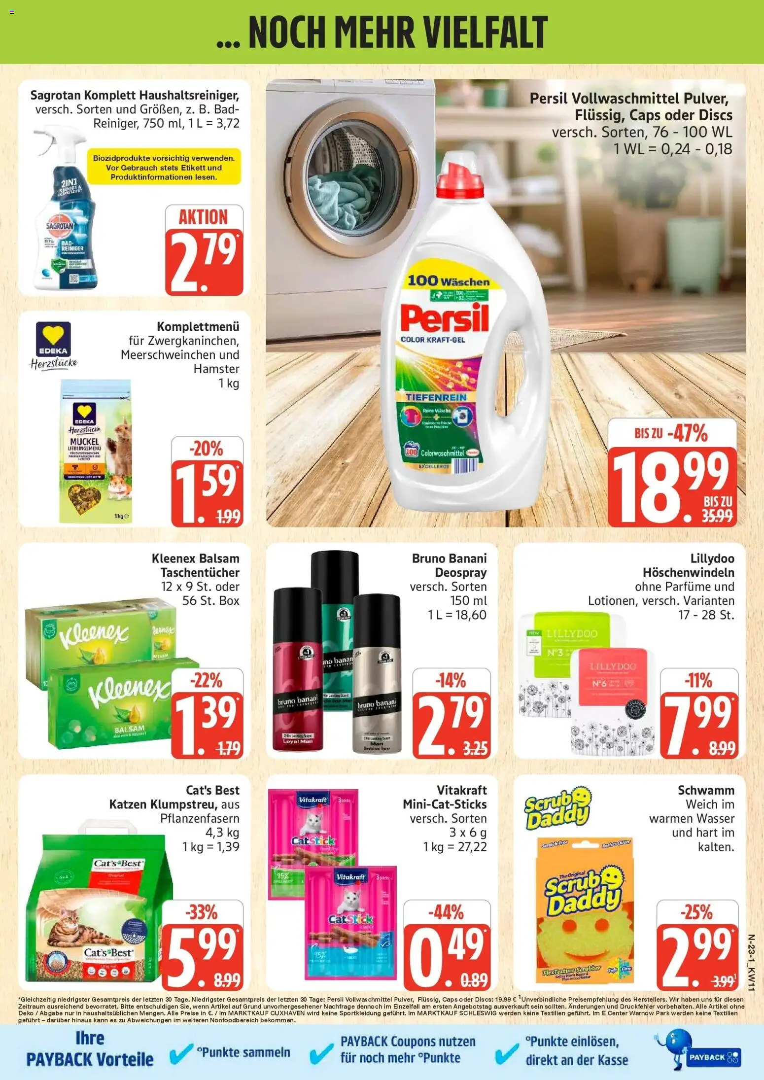 Marktkauf Prospekt Cuxhaven – gültig ab 09.03.2026 | Seite: 23 | Produkte: Box, Wasser, Deospray, Persil