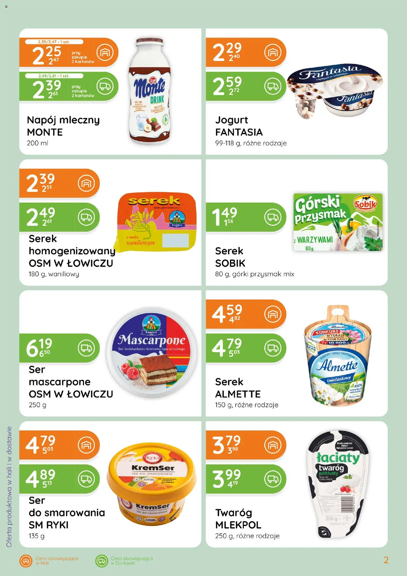 Eurocash gazetka - Ofensywa Spożywcza od 02.04.2026 | Strona: 2 | Produkty: Serek, Ser, Jogurt, Twaróg