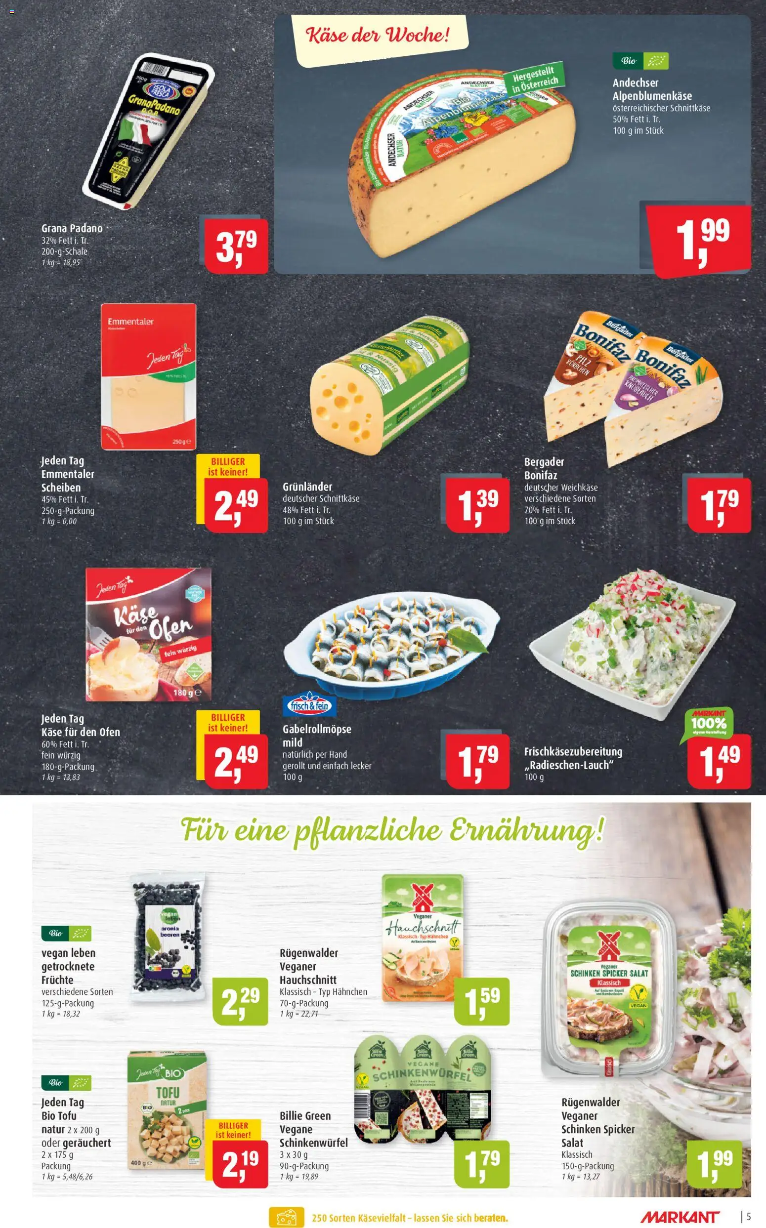 Markant Prospekt 	 – gültig ab 17.11.2025 | Seite: 5 | Produkte: Ofen, Käse, Schinken, Salat