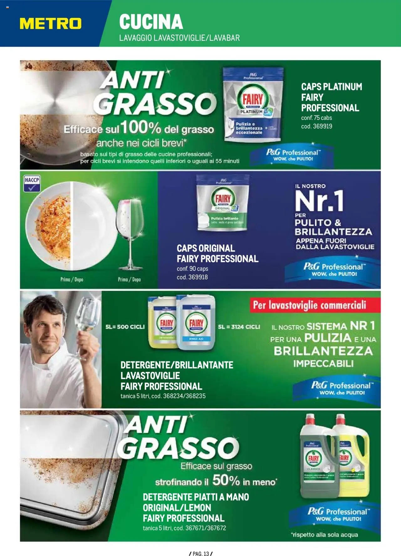 Volantino Metro del 11.09.2025 | Pagina: 13 | Prodotti: Detergente, Acqua, Tanica, Metro