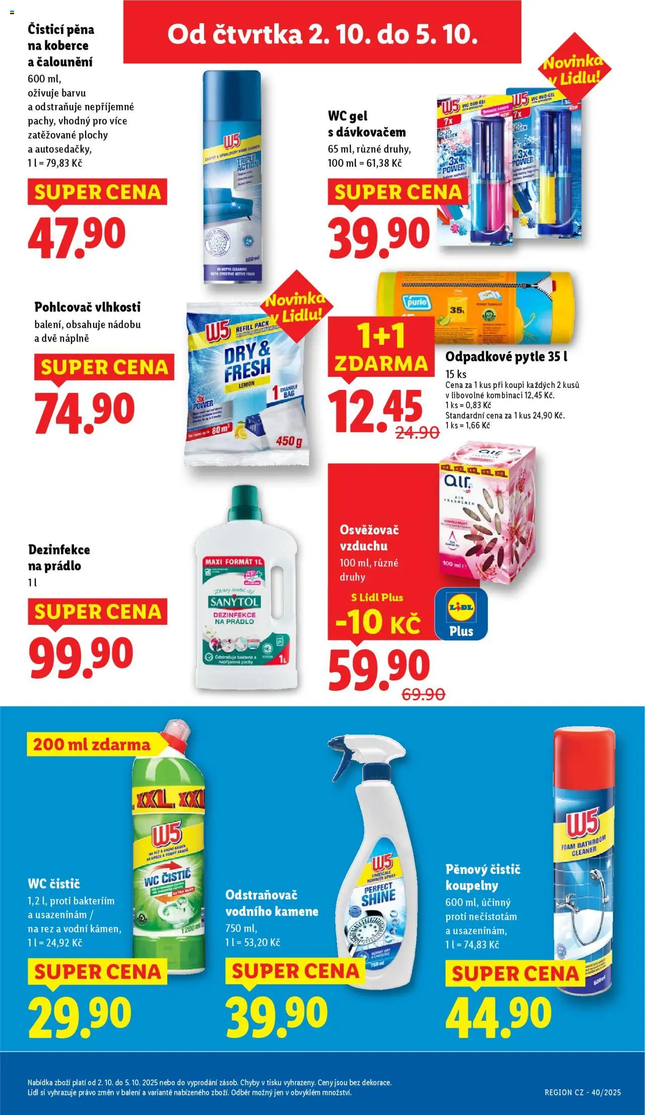 Lidl leták od 02.10.2025 | Strana: 27 | Produkty: Koberce, Osvěžovač vzduchu, W5, Sanytol