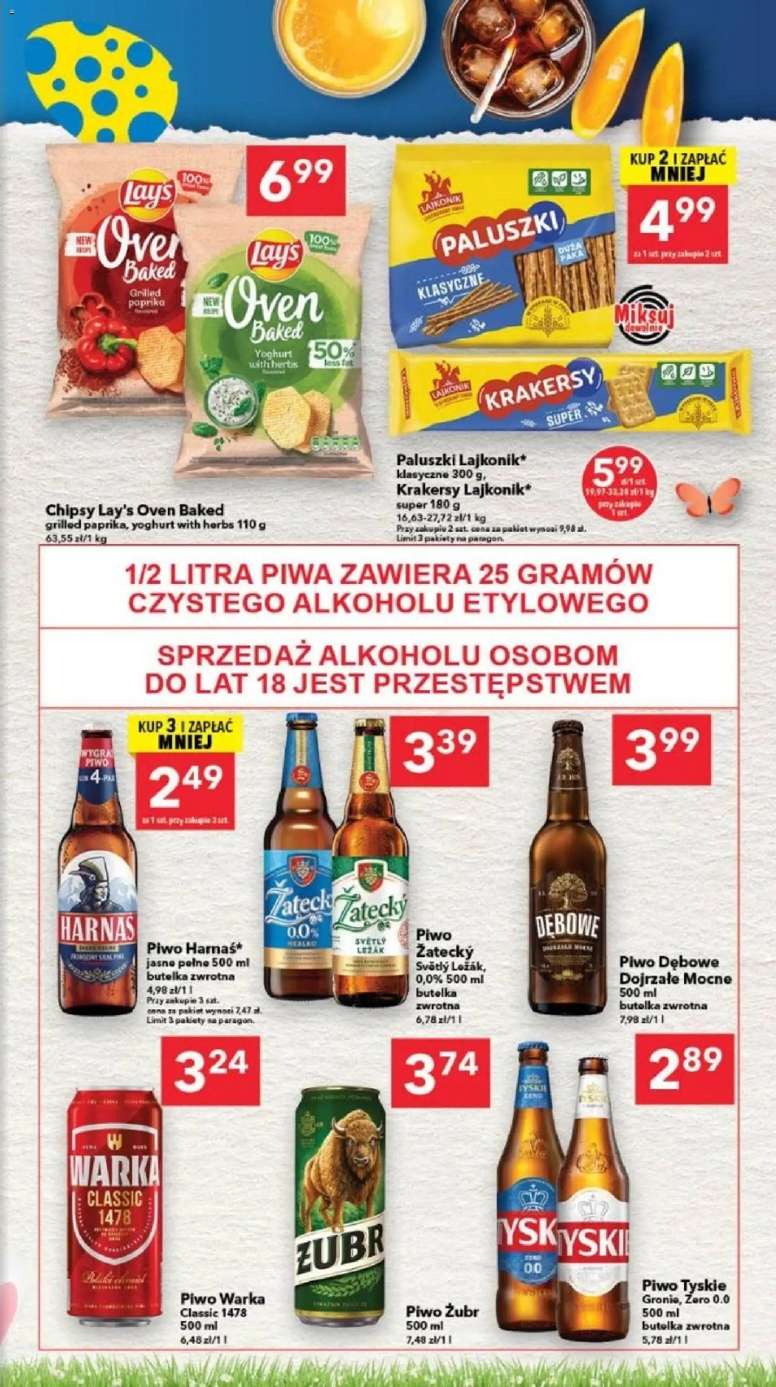 Lewiatan gazetka - Bydgoszcz od 12.03.2026 | Strona: 13 | Produkty: Piwo żubr, Paluszki, Harnaś, Piwo