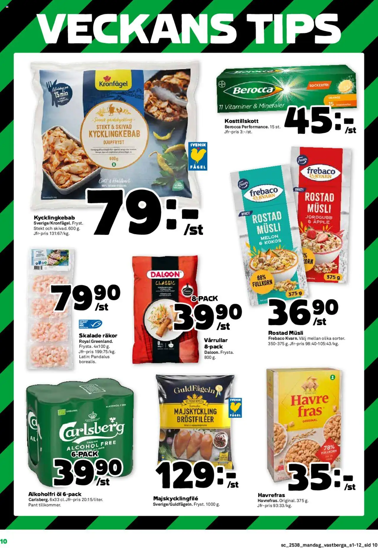 Coop Forum reklamblad aktuell från 15.09.2025 | Sida: 10 | Produkter: Musli, Räkor, Öl, Fräs