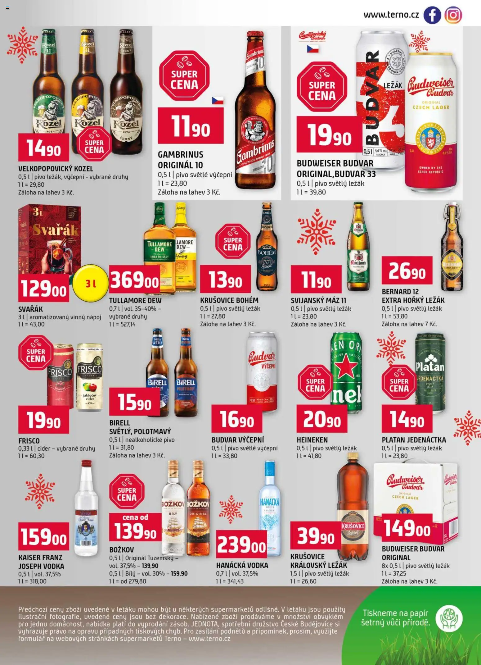 Terno leták od 17.12.2025 | Strana: 13 | Produkty: Krušovice Bohém, Kozel, Cider, Gambrinus