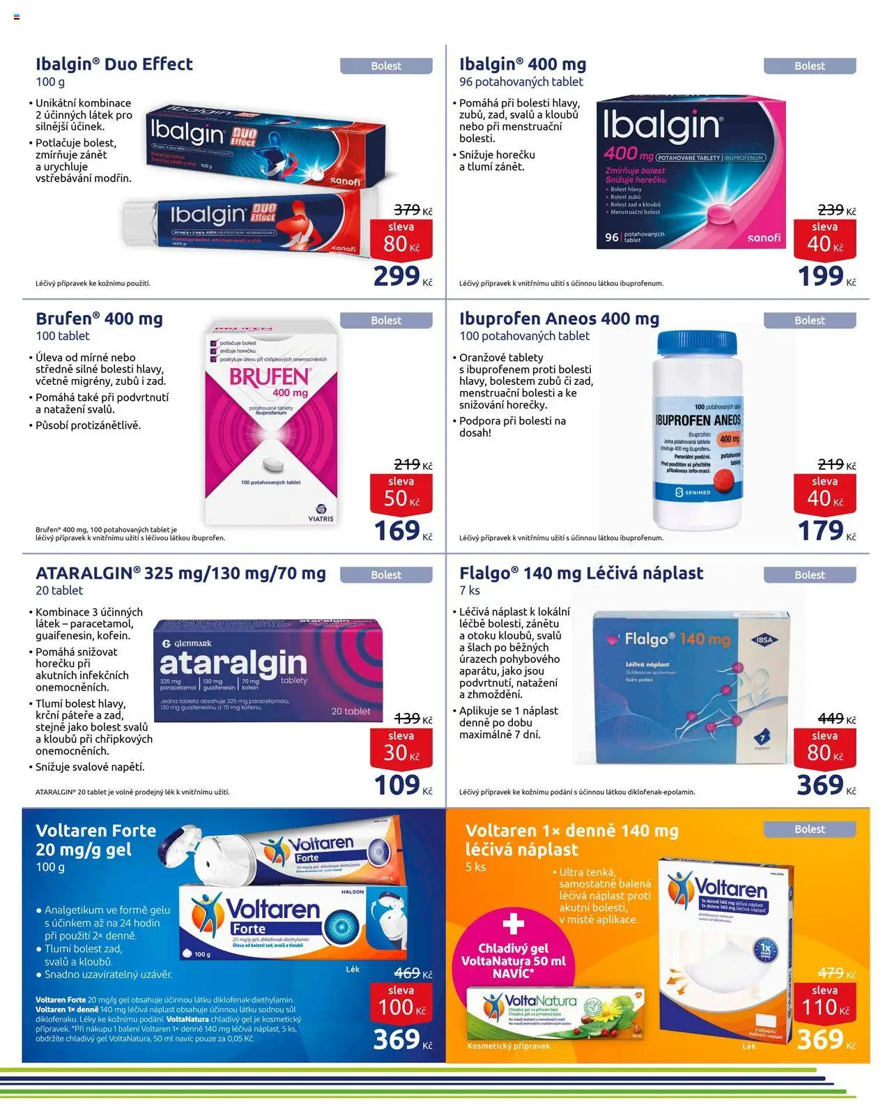 Benu leták od 01.07.2025 | Strana: 9 | Produkty: Voltaren Forte, Ibalgin, Náplast, Tablet