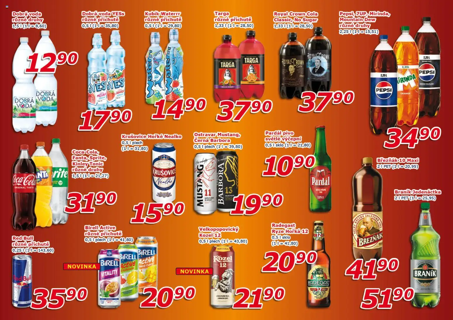 Eso market leták od 18.02.2026 | Strana: 7 | Produkty: Dobrá voda, Radegast, Krušovice, Cola