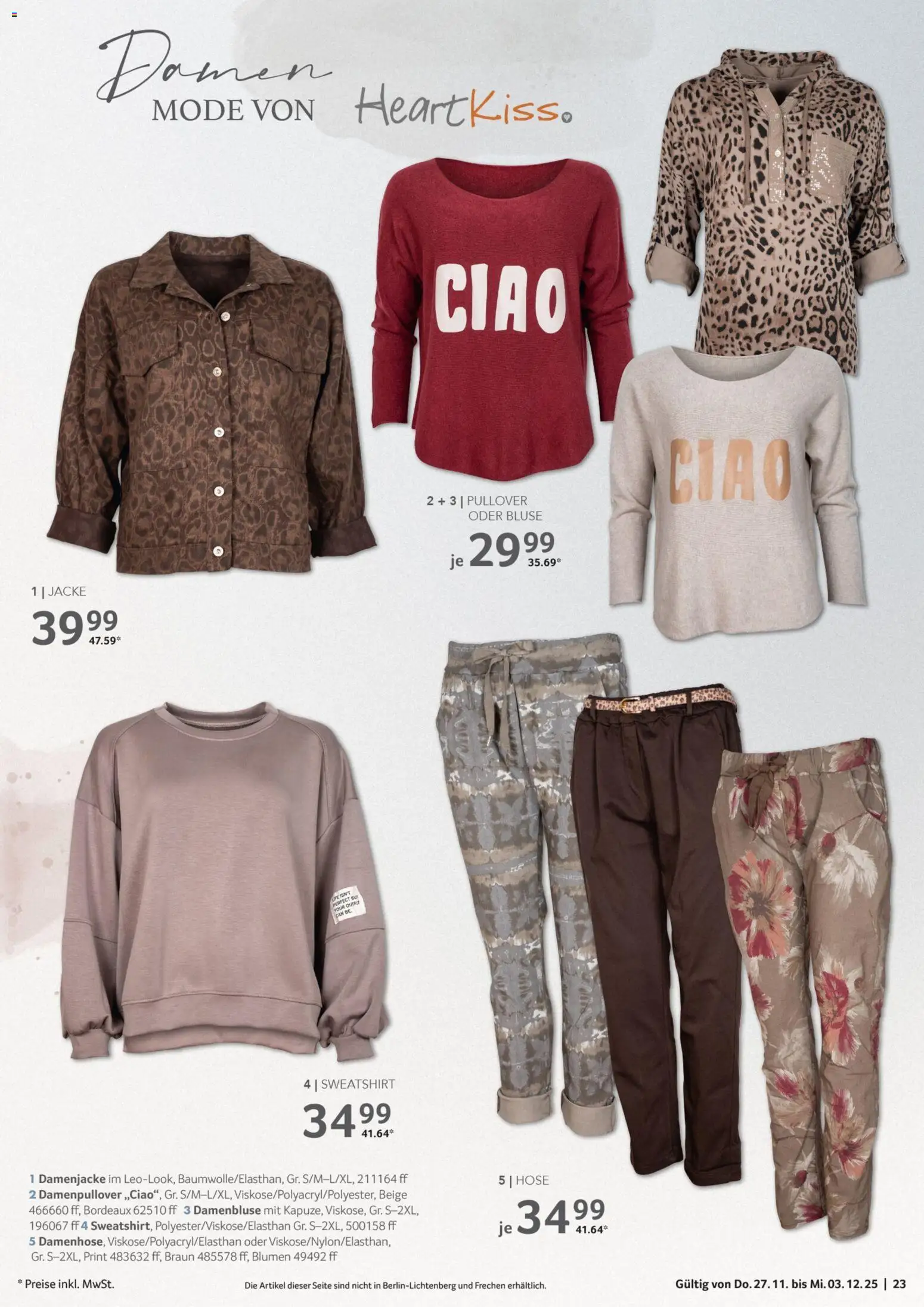 Selgros  Non Food – gültig ab 27.11.2025 | Seite: 23 | Produkte: Blumen, Bluse, Pullover, Hose