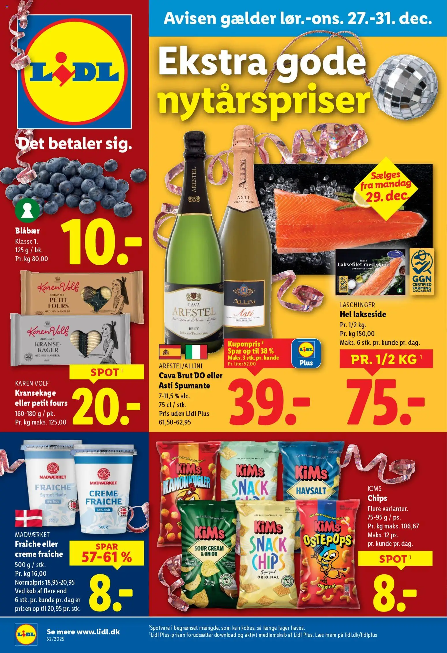 Lidl tilbudsavis – gyldig fra 27.12.2025 | Side: 37 | Produkter: Creme fraiche, Fløde, Mandler, Kager