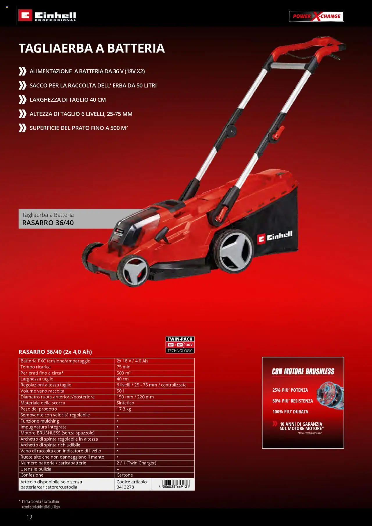 Volantino Einhell del 01.02.2025 | Pagina: 12 | Prodotti: Coperta, Batteria, Batterie, Caricabatterie