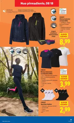LIDL - Leidinys - Ne maisto prekių pasiūlymai│galioja nuo 18.08.2025 | Puslapis: 13 | Prekių: Marškinėliai, Kojinės
