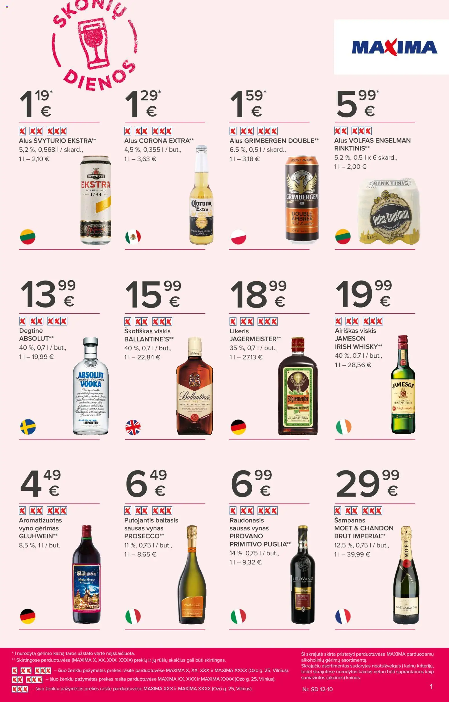 MAXIMA akcijos nuo 27.11.2025 | Puslapis: 1 | Prekių: Degtinė, Viskis, Vynas, Alus