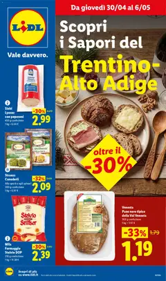 Anteprima del volantino Lidl volantino Trentino Alto-Adige valido a partire dal 30.04.2026