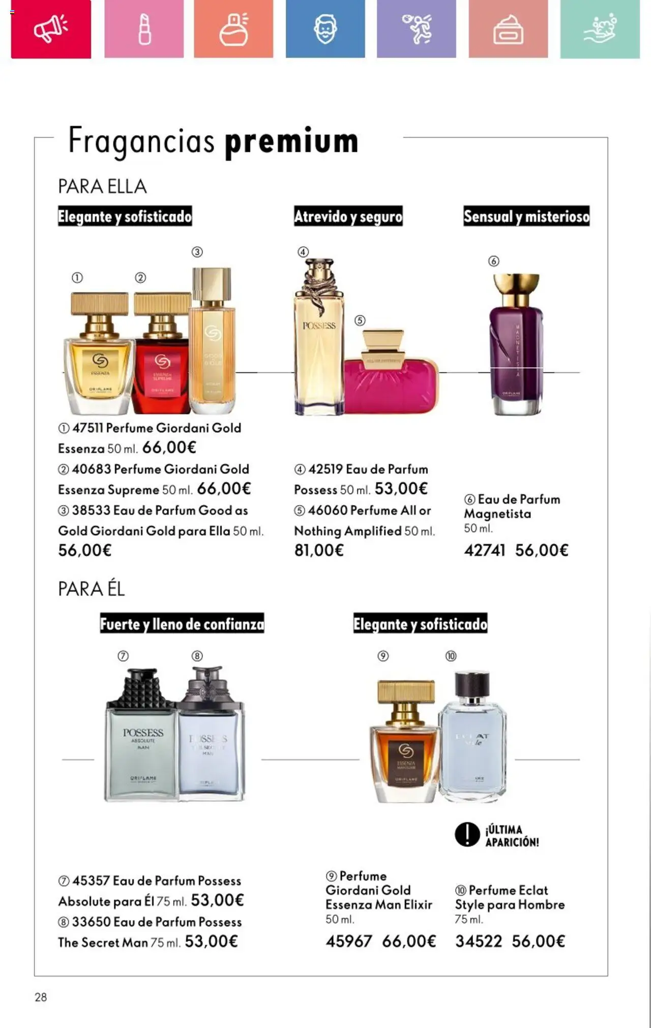 Oriflame - Catálogo Campaña 12 │ válido desde el 24.08.2025 | Página: 28 | Productos: Perfume, Eau de parfum