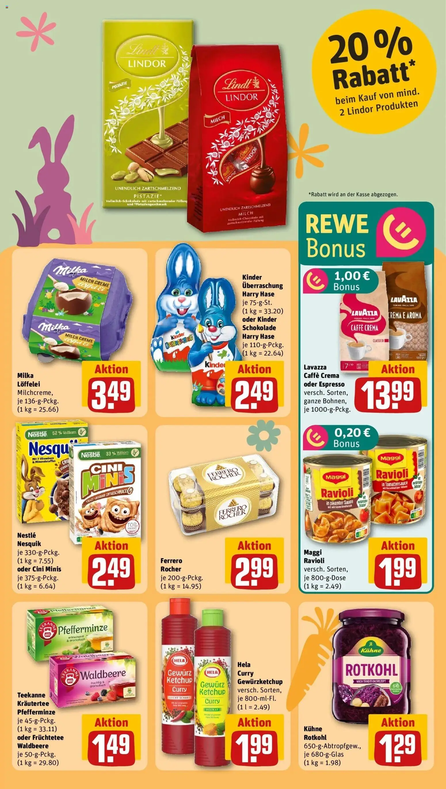 Rewe Prospekt Hamburg	 – gültig ab 30.03.2026 | Seite: 17 | Produkte: Lavazza, Ferrero rocher, Maggi, Schokolade