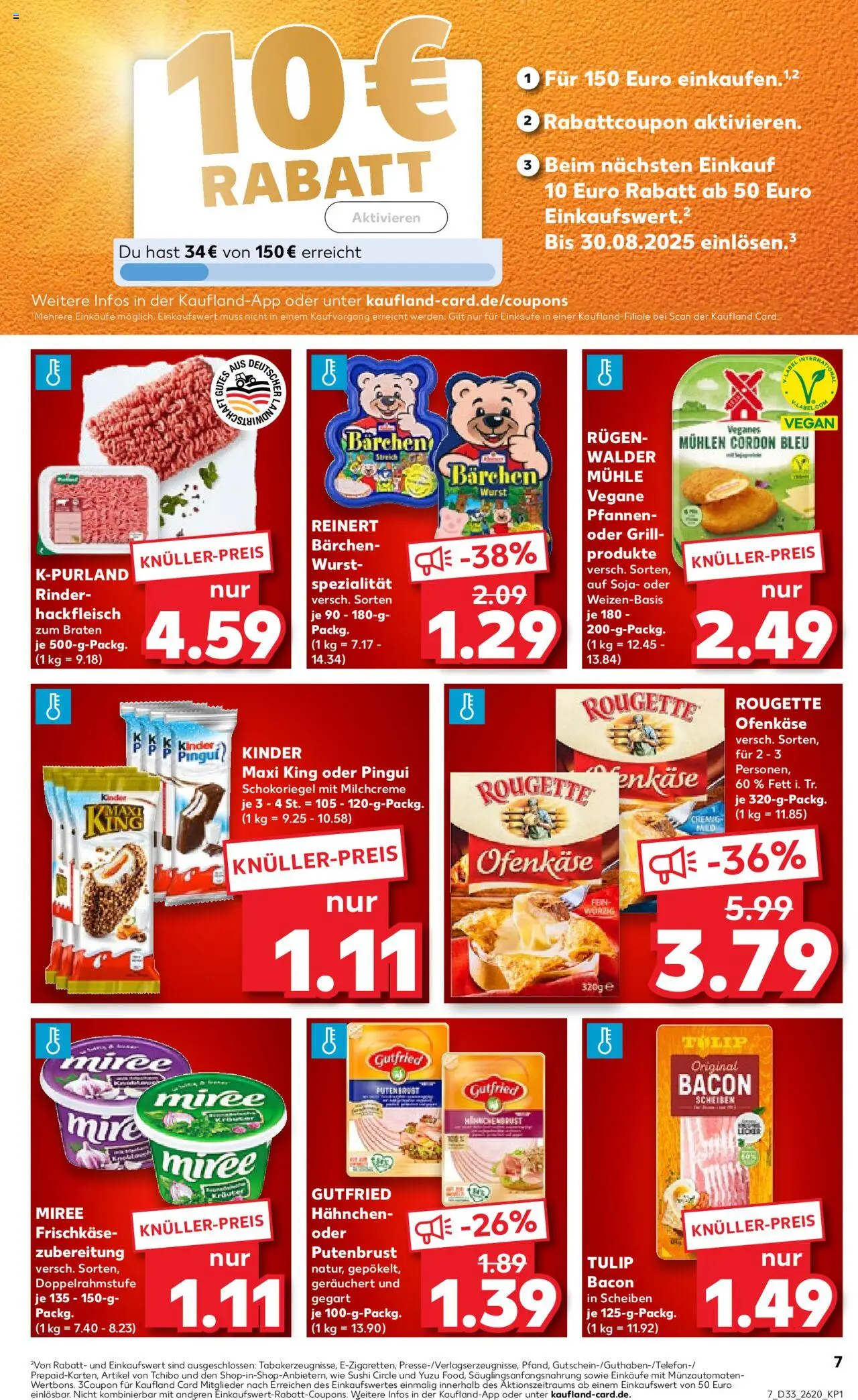 Kaufland prospekt Zeitz	 - gültig ab dem 14.08.2025 | Seite: 7 | Produkte: Mühle, Rougette ofenkase, Wurst, Frischkase