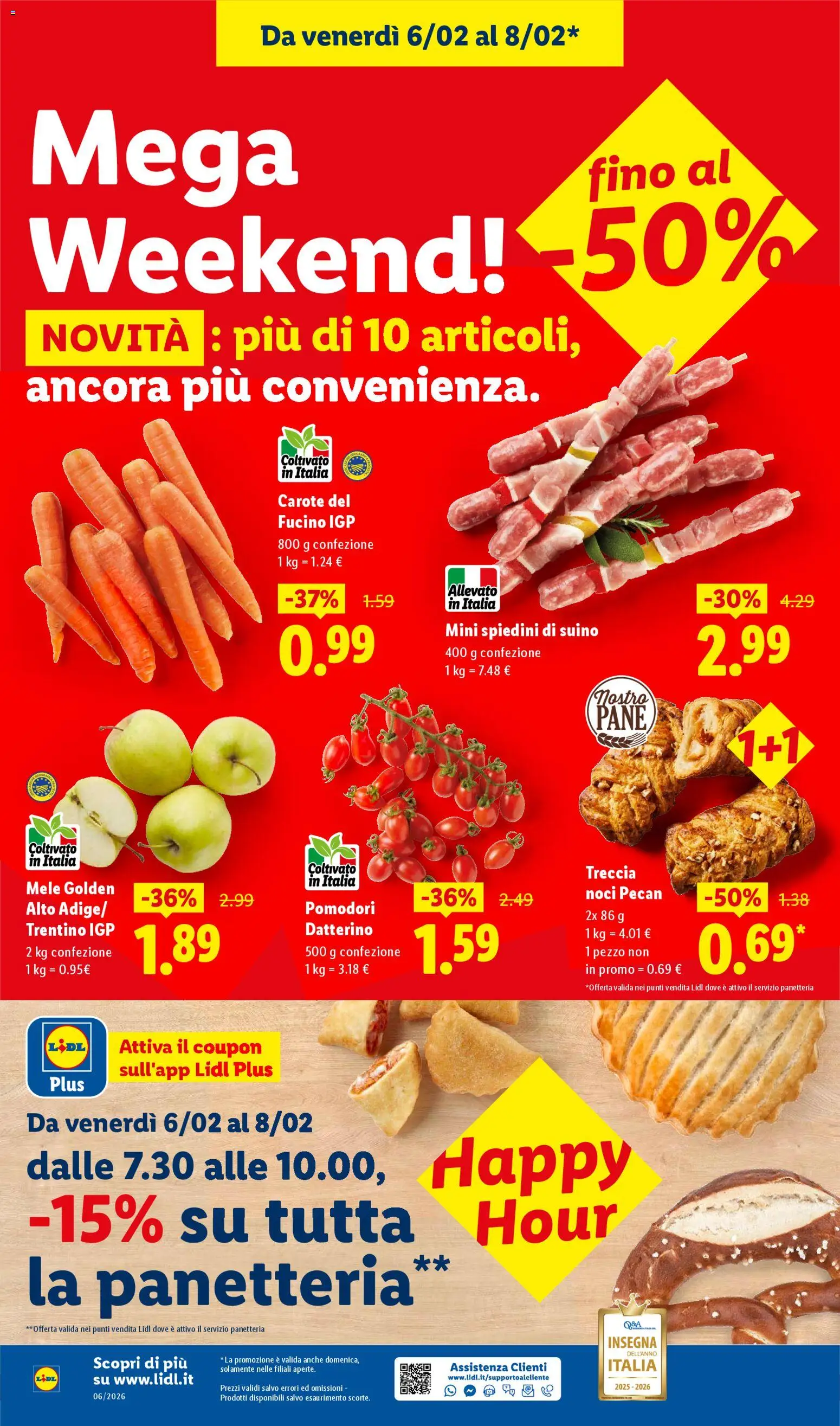 Volantino Lidl del 02.02.2026 | Pagina: 49 | Prodotti: Carote, Pomodori, Noci, Spiedini