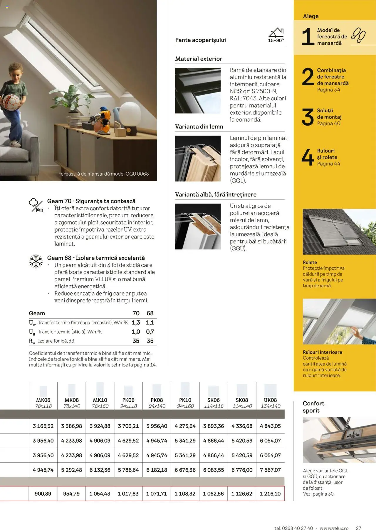 Catalog Velux – valabil de la 25.02.2025 | Pagină: 27 | Produse: Tavuk suyu, Fereastră