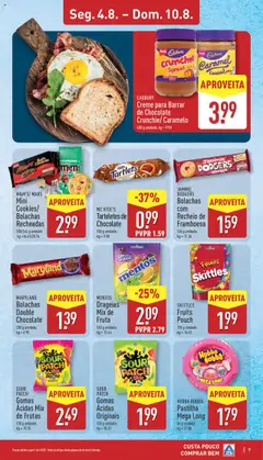 Aldi folheto │ válido de 04.08.2025 | Página: 7 | Produtos: Bolachas, Chocolate, Gomas, Creme