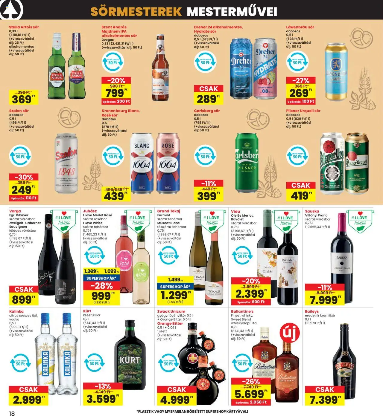 Interspar akciós ujság - amely érvényes a következő dátumtól: 25.09.2025 | Oldal: 18 | Termékek: Pilsner urquell, Krémlikőr, Feferoni, Whisky