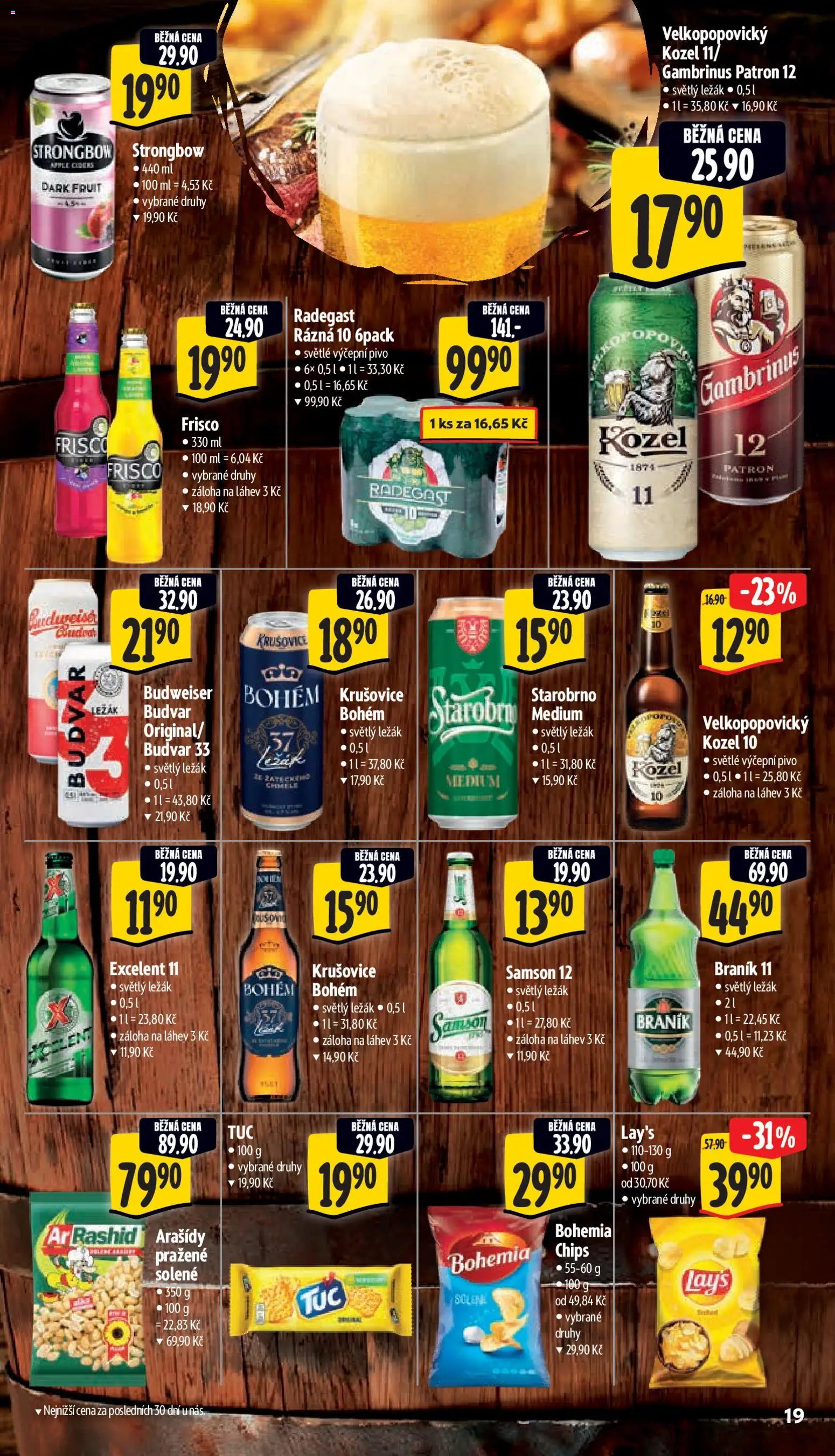 Albert leták - Supermarket od 14.01.2026 | Strana: 25 | Produkty: Kozel 10, Arašídy, Strongbow, Gambrinus