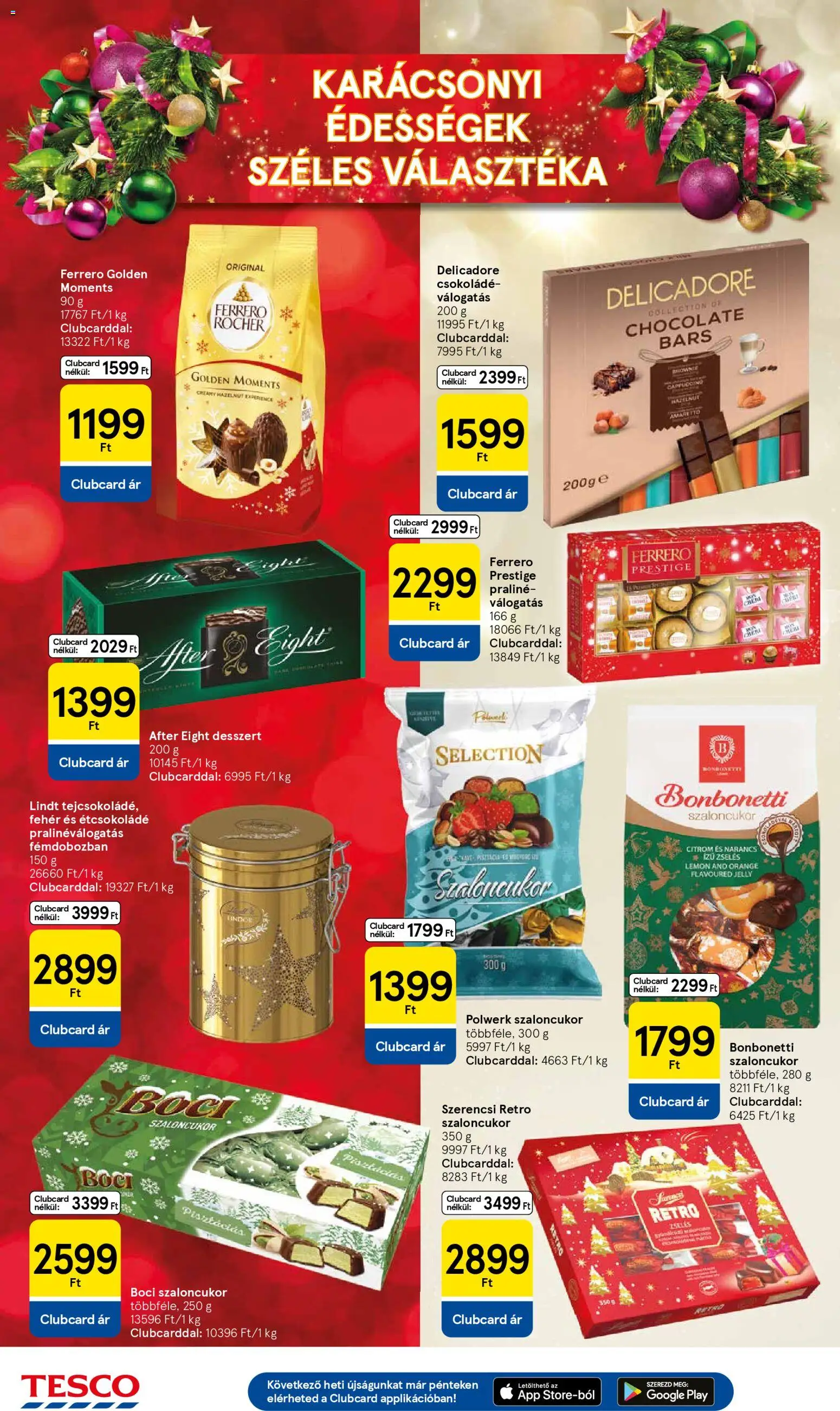 Tesco akciós ujság - amely érvényes a következő dátumtól: 18.12.2025 | Oldal: 12 | Termékek: Édességek, Praliné, Csokoládé, Citrom