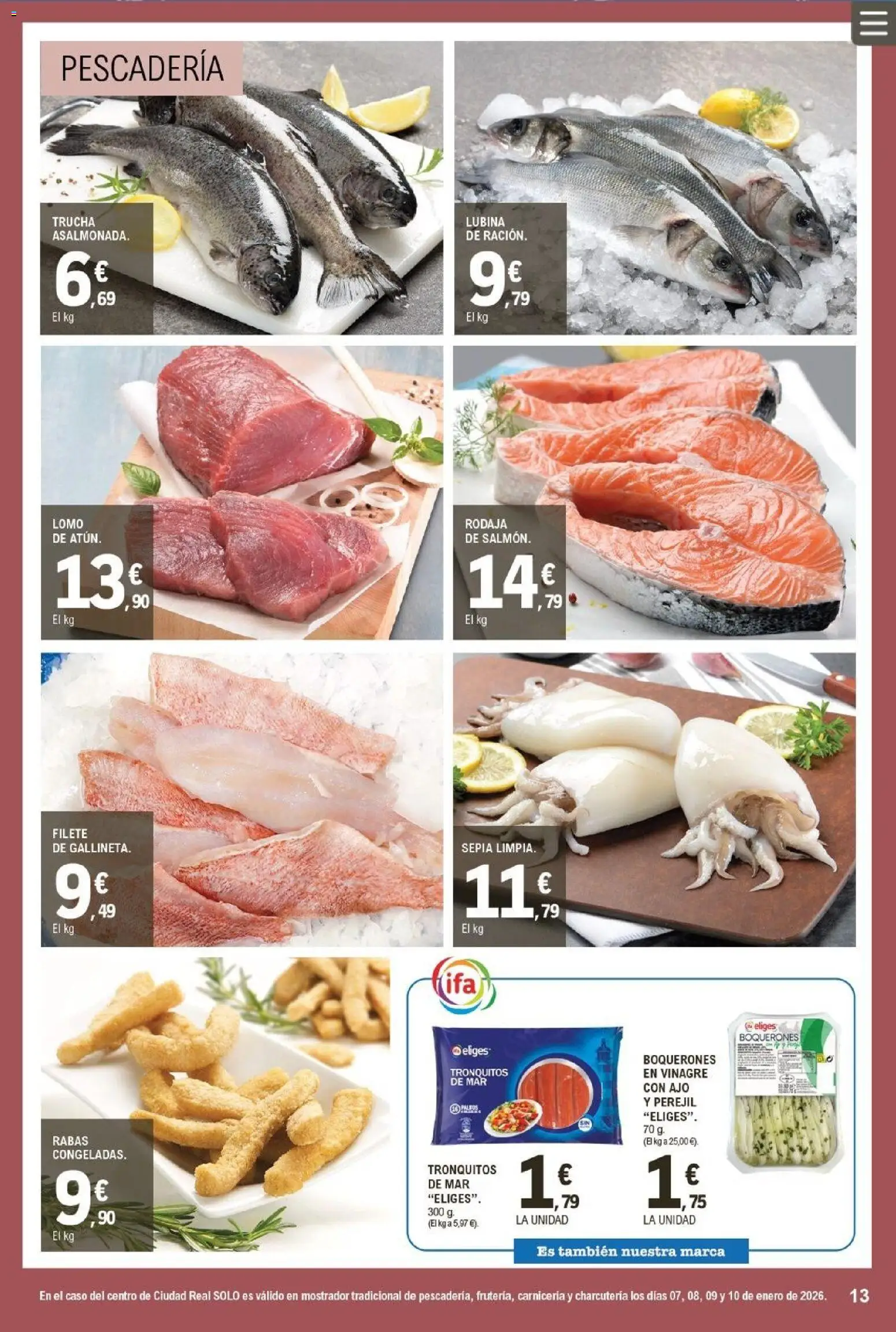 E.Leclerc folleto │ válido desde el 07.01.2026 | Página: 13 | Productos: Filete, Δεξαμενή