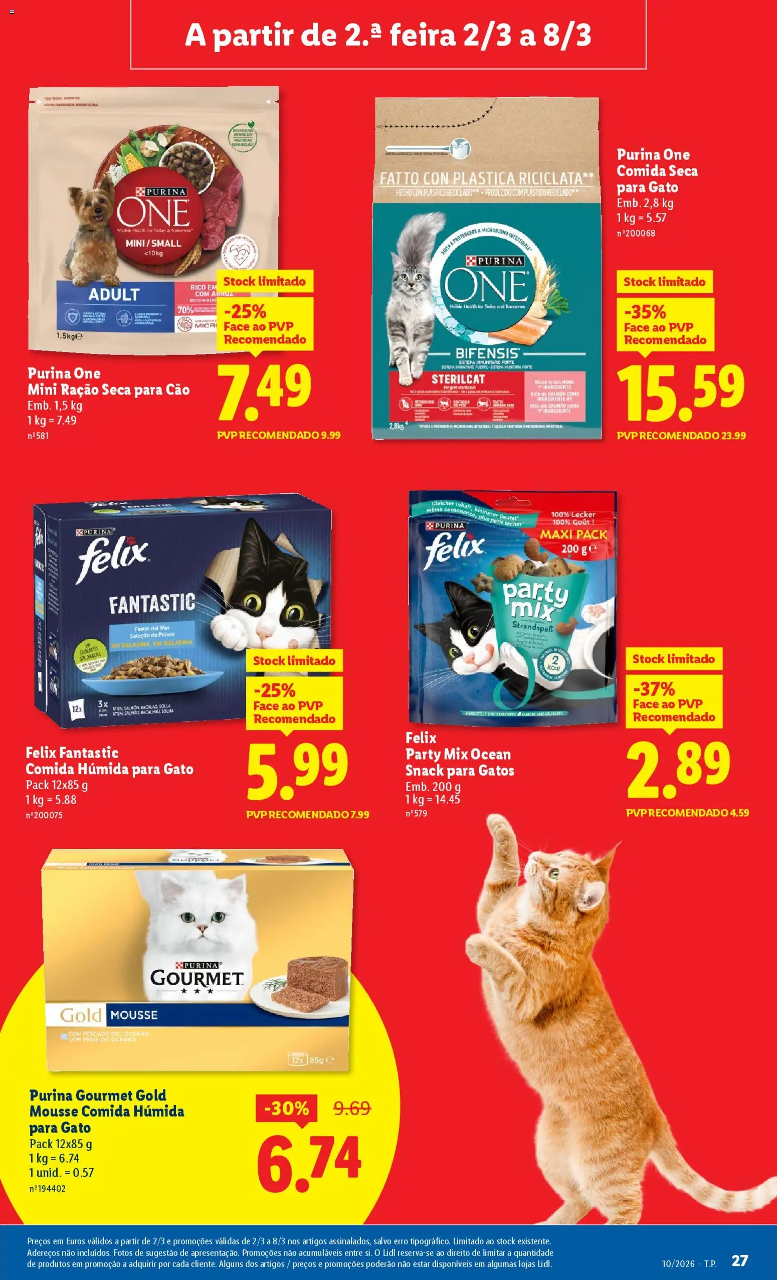 Lidl folheto │ válido de 02.03.2026 | Página: 27 | Produtos: Atum, Purina one, Gelatina