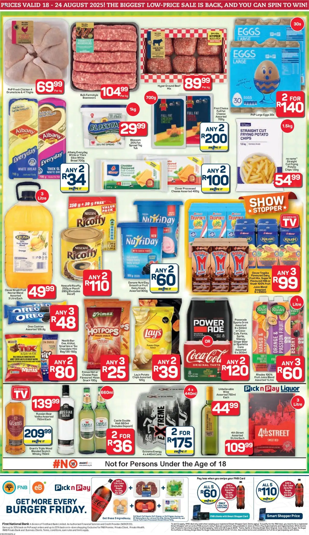 Pick n Pay Eastern Cape - Hypermarket Specials │ valid from 18.08.2025 | Page: 2 | Products: Bread, Cookies, Fat spread, Paper