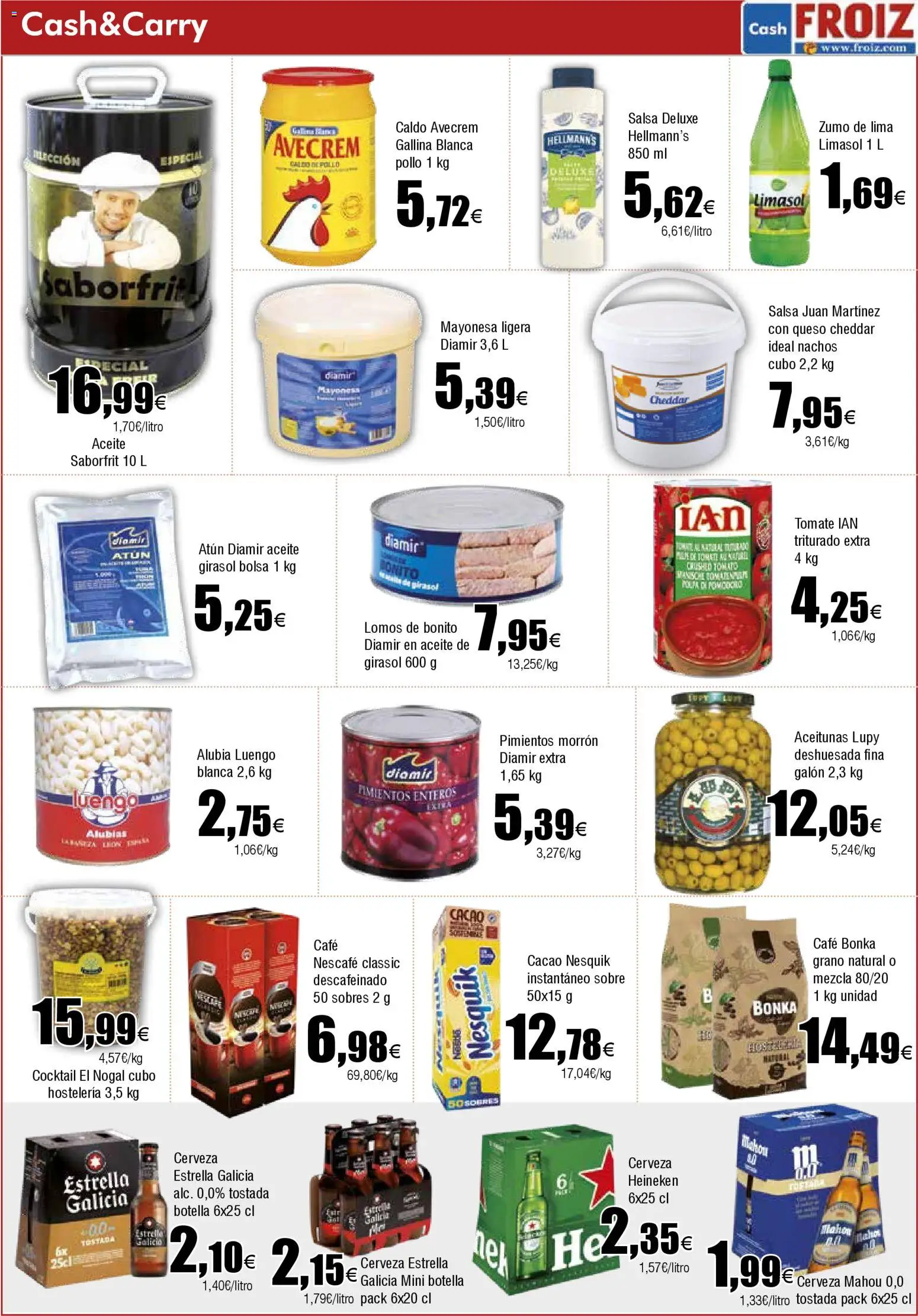 Froiz - Folleto Cash │ válido desde el 12.11.2025 | Página: 12 | Productos: Queso, Cerveza, Οθόνη προβολής, Φρυγανιές σικάλεως