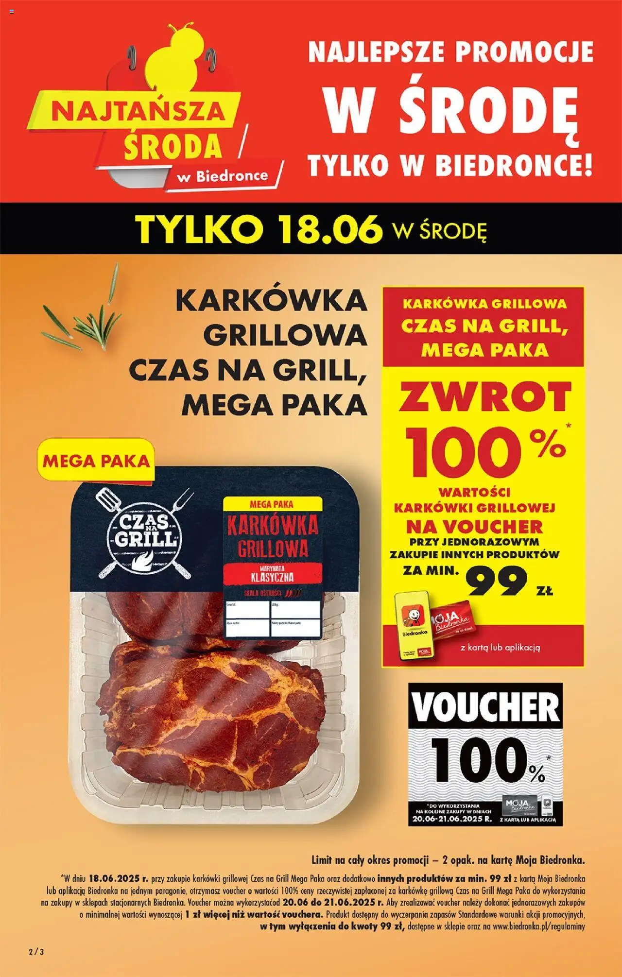 Biedronka gazetka - Oferta W tym tygodniu od 18.06.2025 | Strona: 4 | Produkty: Karta, Karkówka, Grill