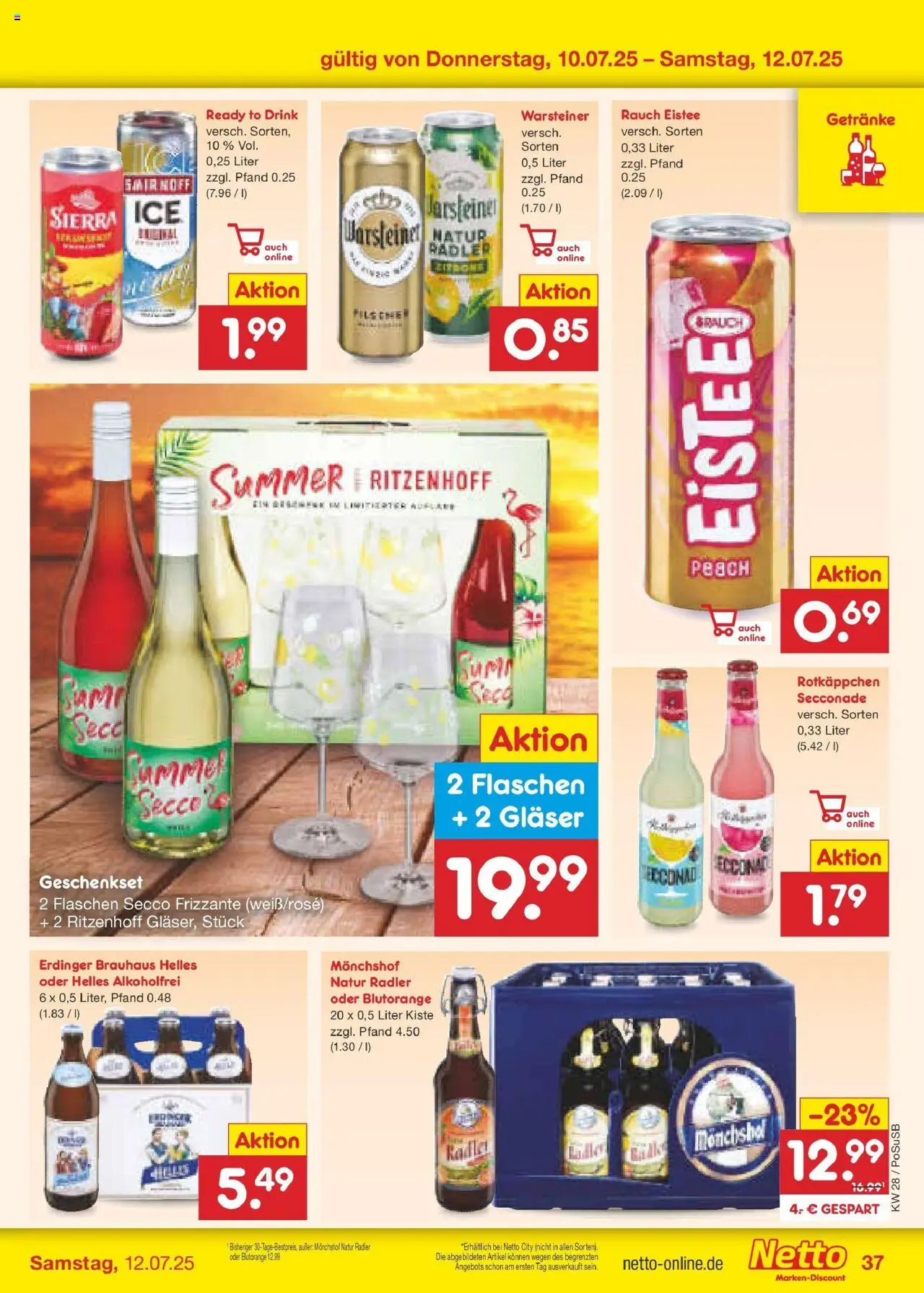 Netto Marken-Discount prospekt Regensburg	 - gültig ab dem 06.07.2025 | Seite: 53 | Produkte: Monchshof, Warsteiner, Smirnoff, Rotkäppchen