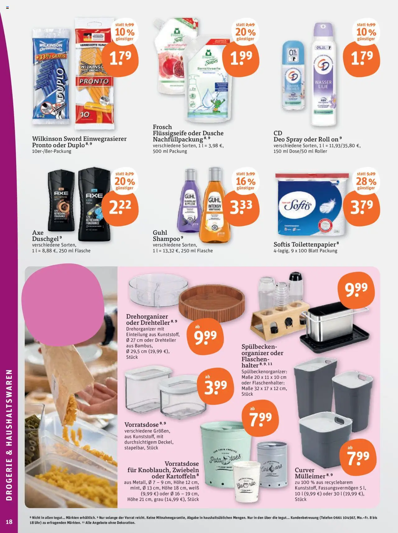 Tegut Prospekt - gültig ab dem 28.07.2025 | Seite: 20 | Produkte: Dusche, Wasser, Telefon, Uhr