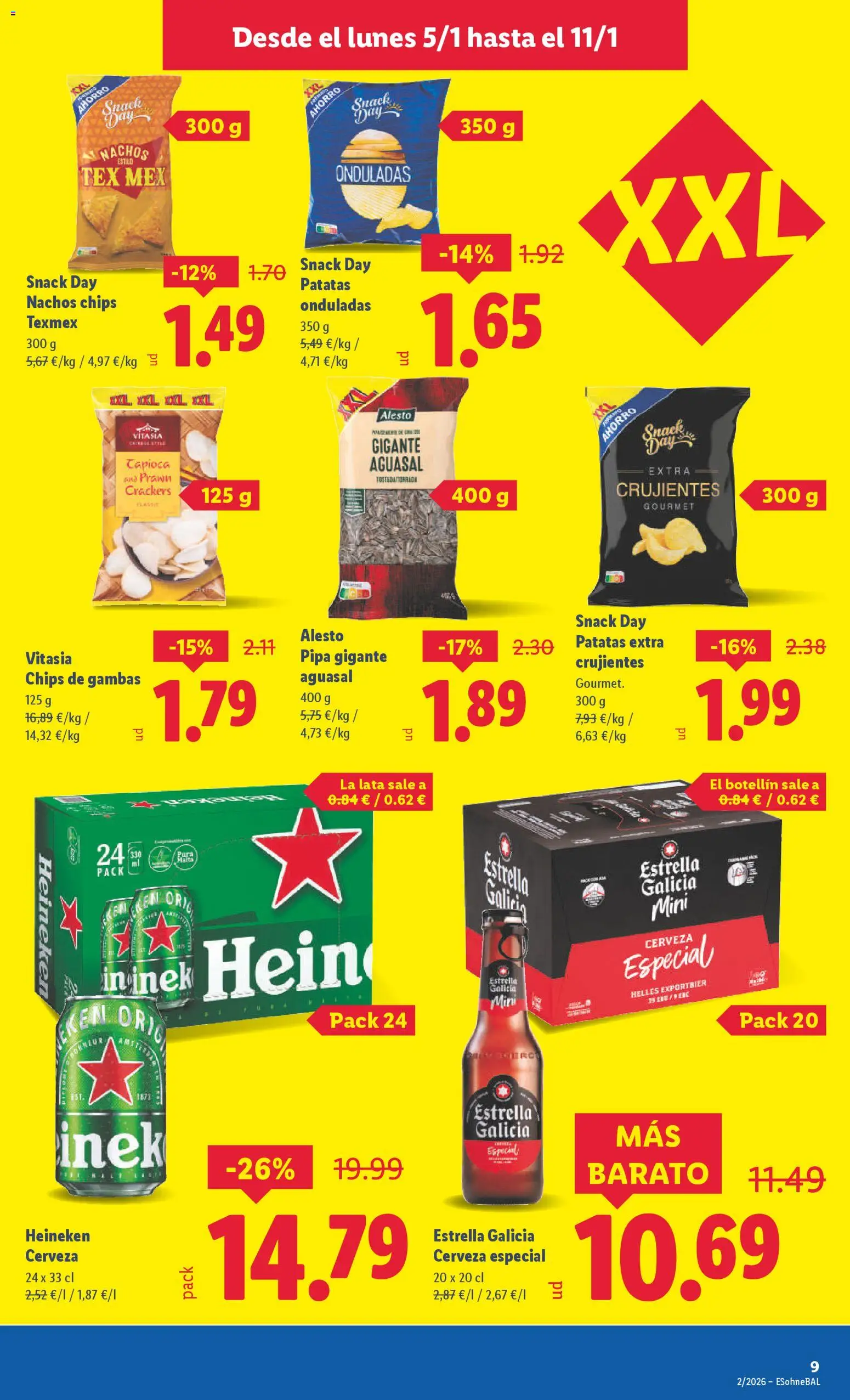 Lidl folleto │ válido desde el 05.01.2026 | Página: 13 | Productos: Καλτσάκια μισά, Cerveza, Σπανάκι