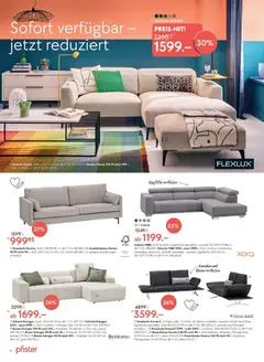 Pfister Aktionen ab 02.12.2025 gültig | Seite: 4 | Produkte: Hocker, Kissen, Ecksofa, Creme