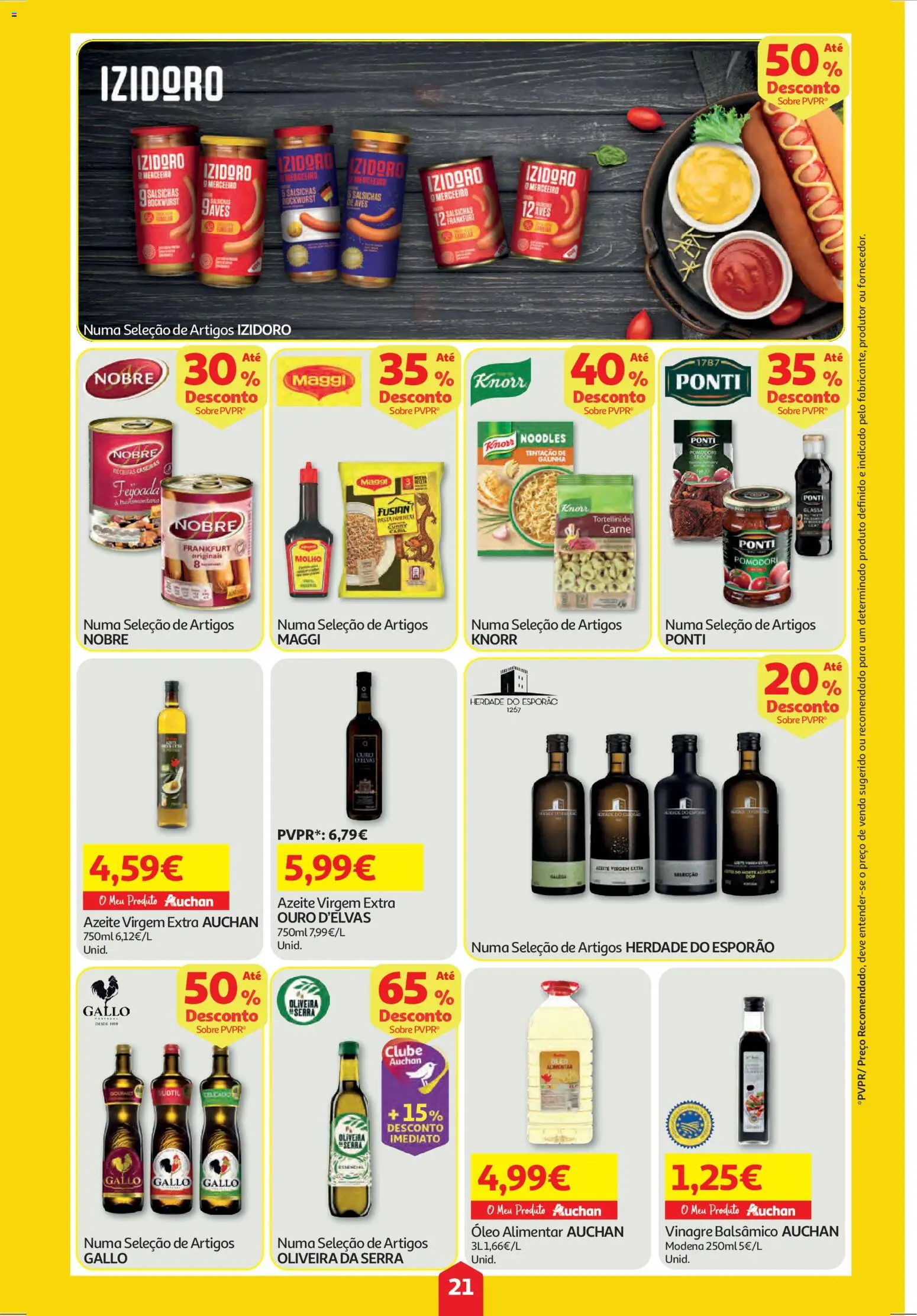 Auchan folheto │ válido de 04.12.2025 | Página: 21 | Produtos: Vinagre balsâmico, Azeite, Knorr, Óleo