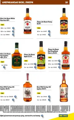 Metro акції дійснийкції з 11.08.2023 | Сторінка: 10 | Товари: Бурбон, Віскі, Номер на двері, Стінка у вітальню
