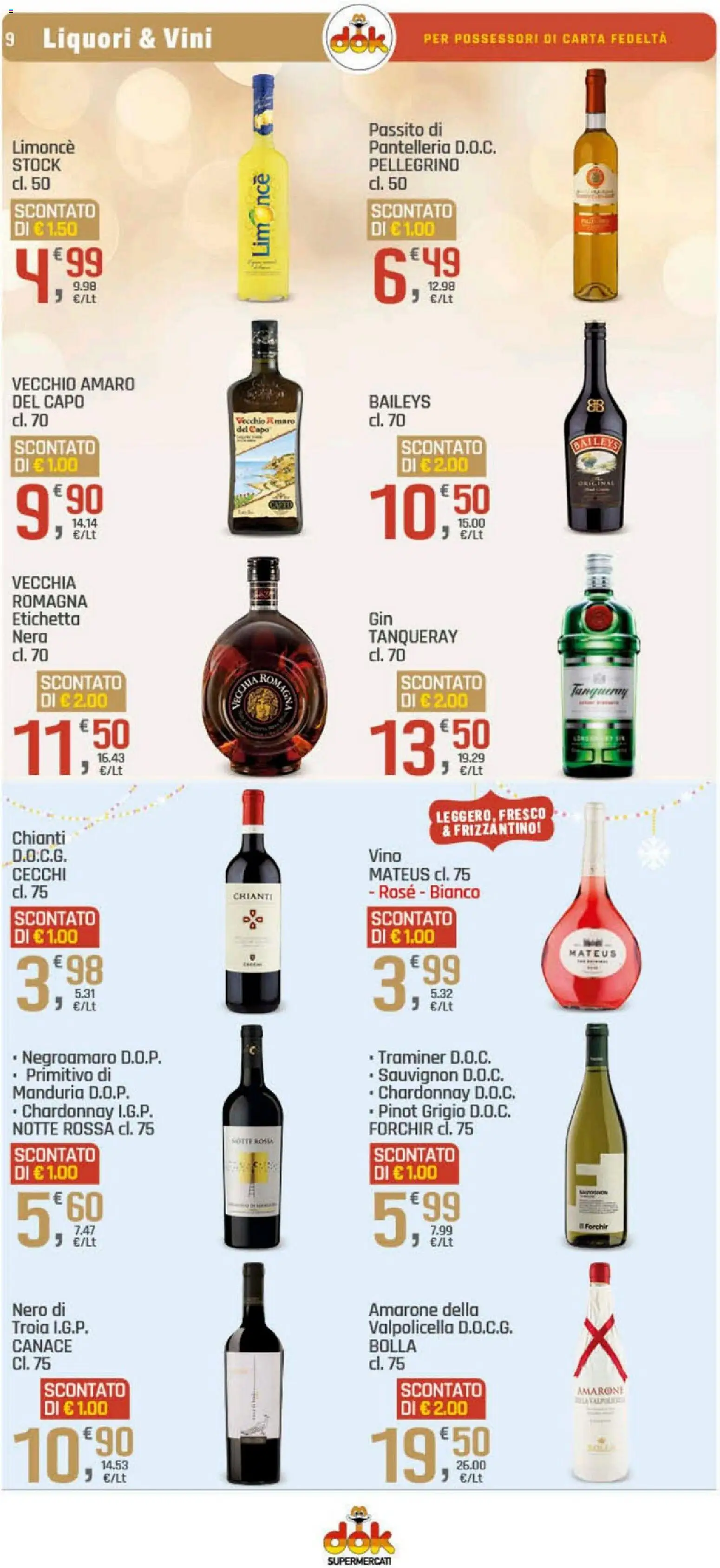 Volantino DOK del 17.12.2025 | Pagina: 9 | Prodotti: Vino, Amaro