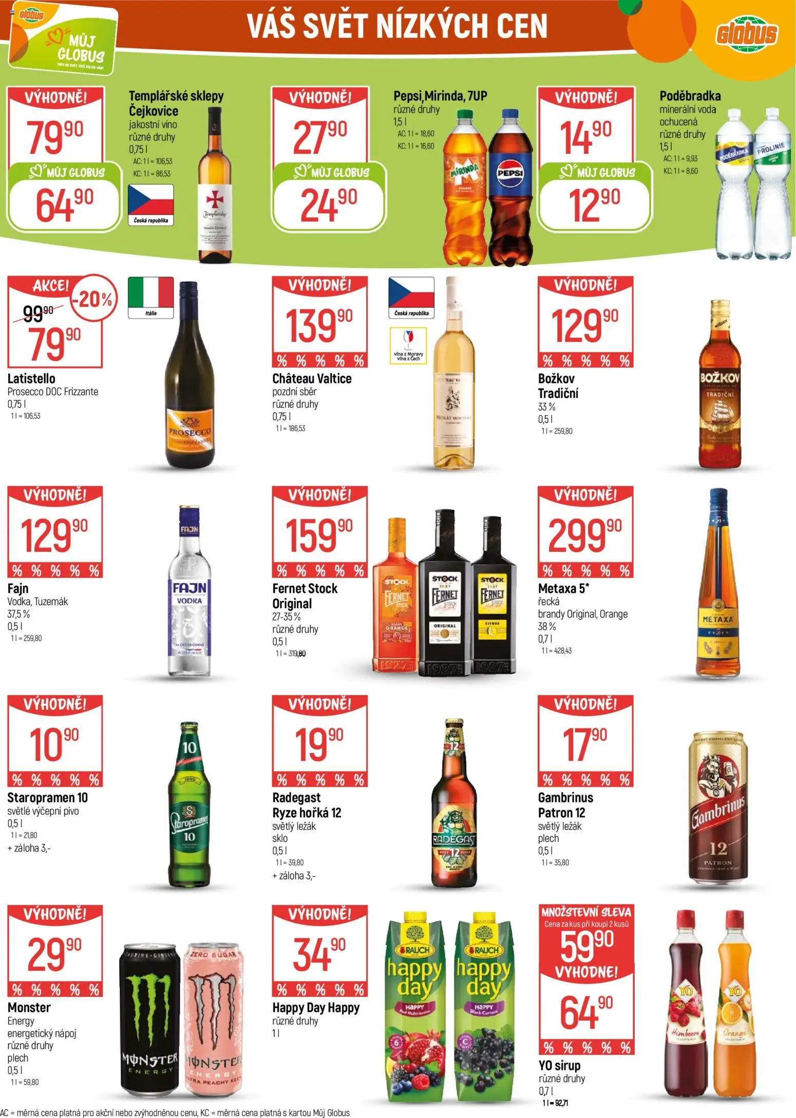Globus leták - Plzeň od 07.01.2026 | Strana: 22 | Produkty: Víno, Vodka, Yo sirup, Prosecco DOC