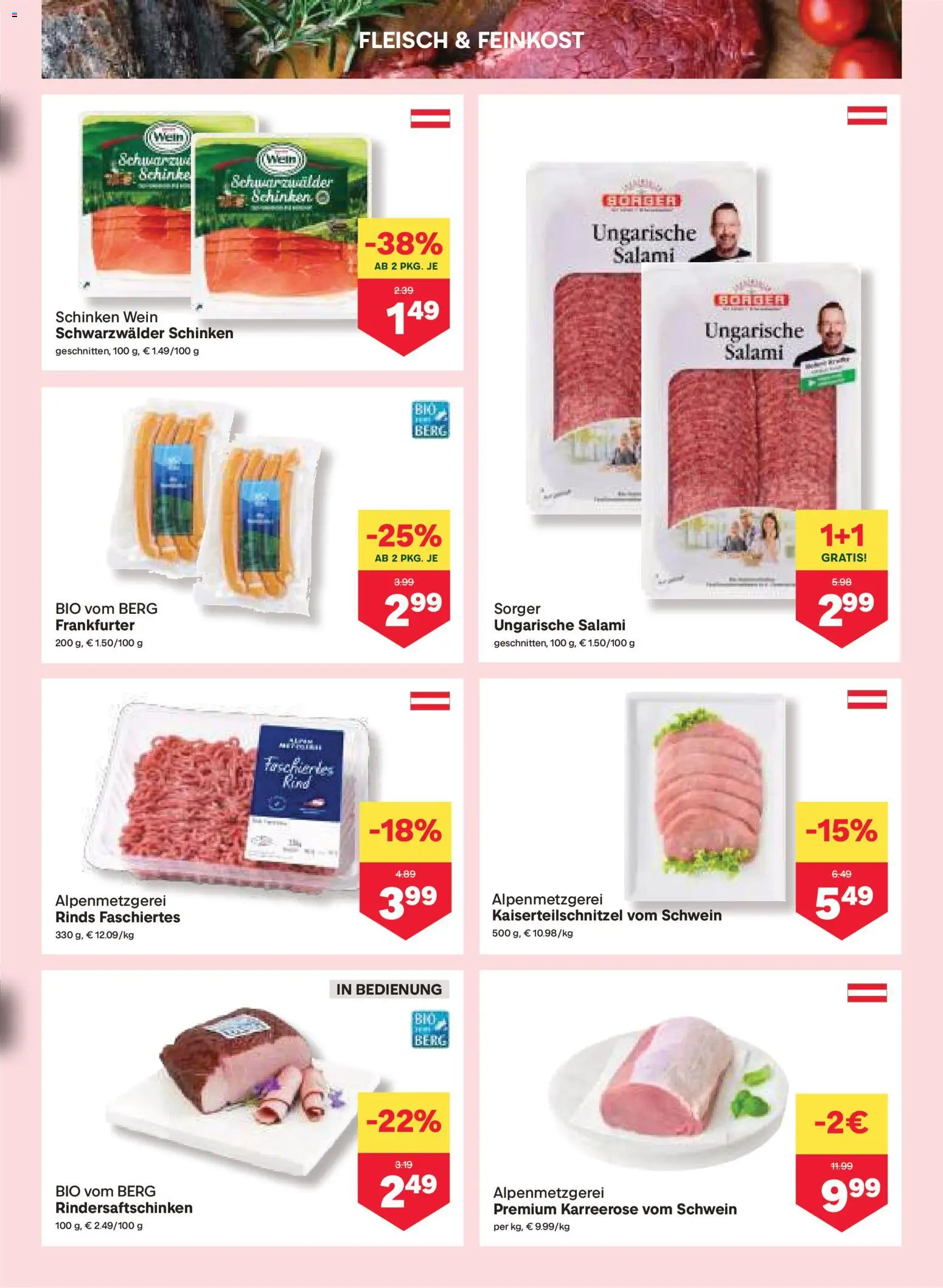 MPREIS Steyr gültig ab 20.02.2026 | Seite: 3 | Produkte: Salami, Schinken, Wein
