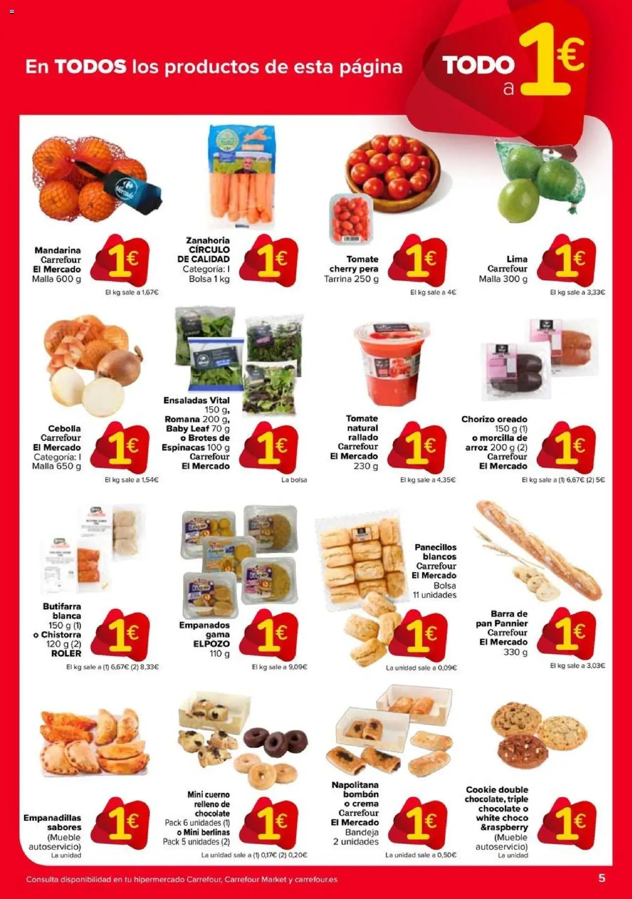 Carrefour folleto │ válido desde el 11.09.2025 | Página: 5 | Productos: Lima, Chocolate, Zanahoria, Bandeja