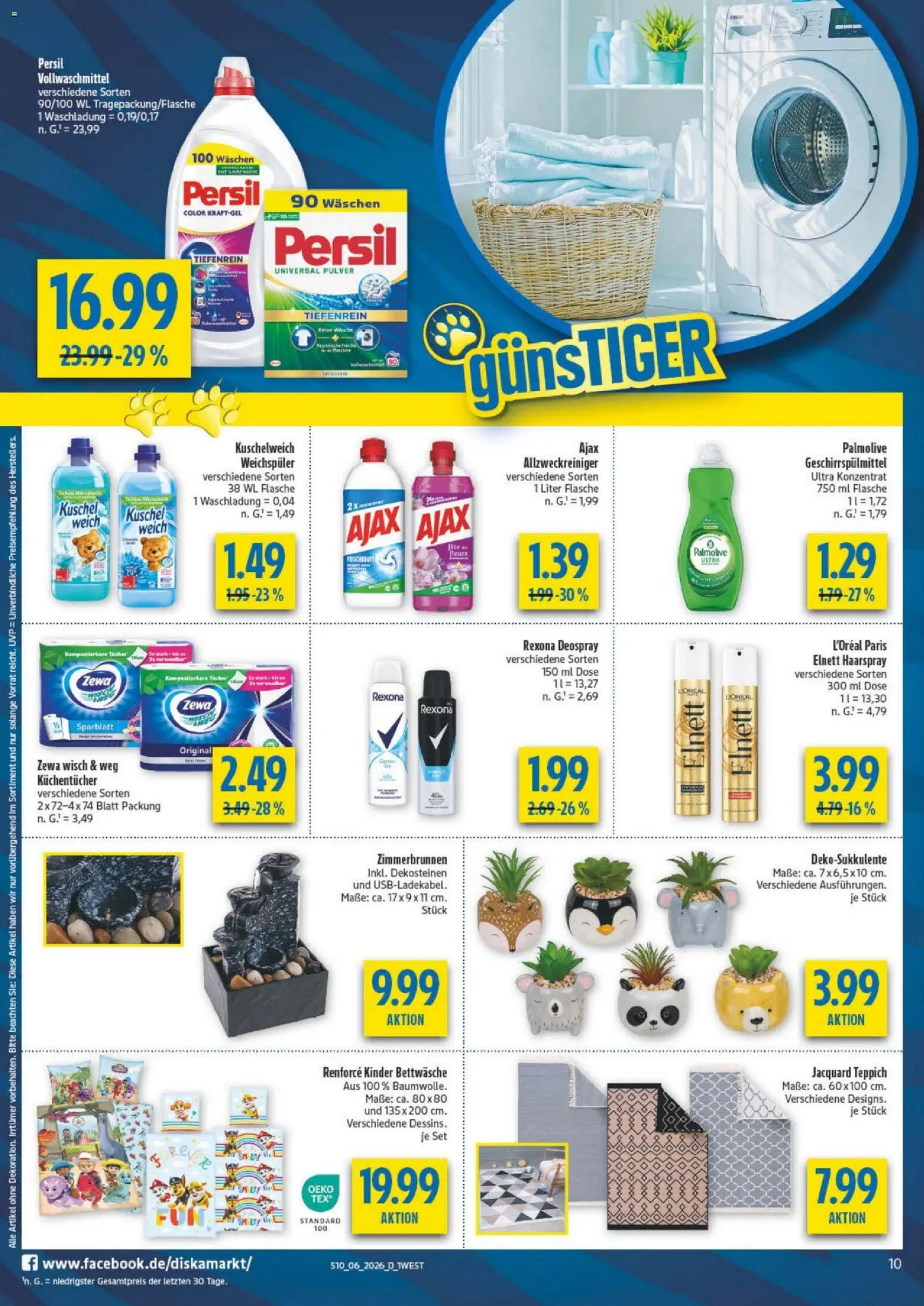 Diska - Diska Angebote Bayern KW06 – gültig ab 02.02.2026 | Seite: 10 | Produkte: Bettwäsche, Kuschelweich, Zewa, Persil