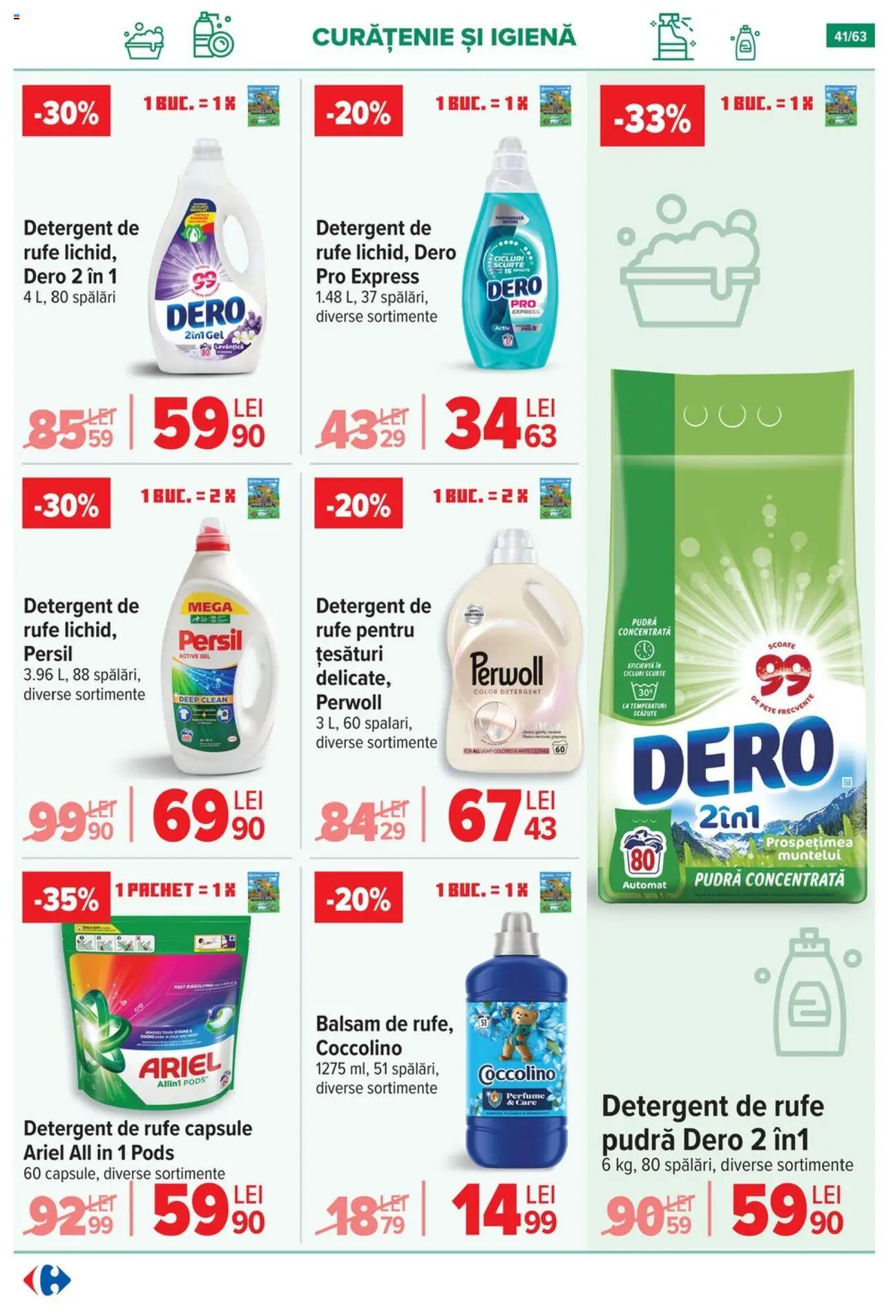 Noul catalog Carrefour – valabil de la 17.09.2025 | Pagină: 41 | Produse: Pomelo, Pudră, Balsam, Detergent
