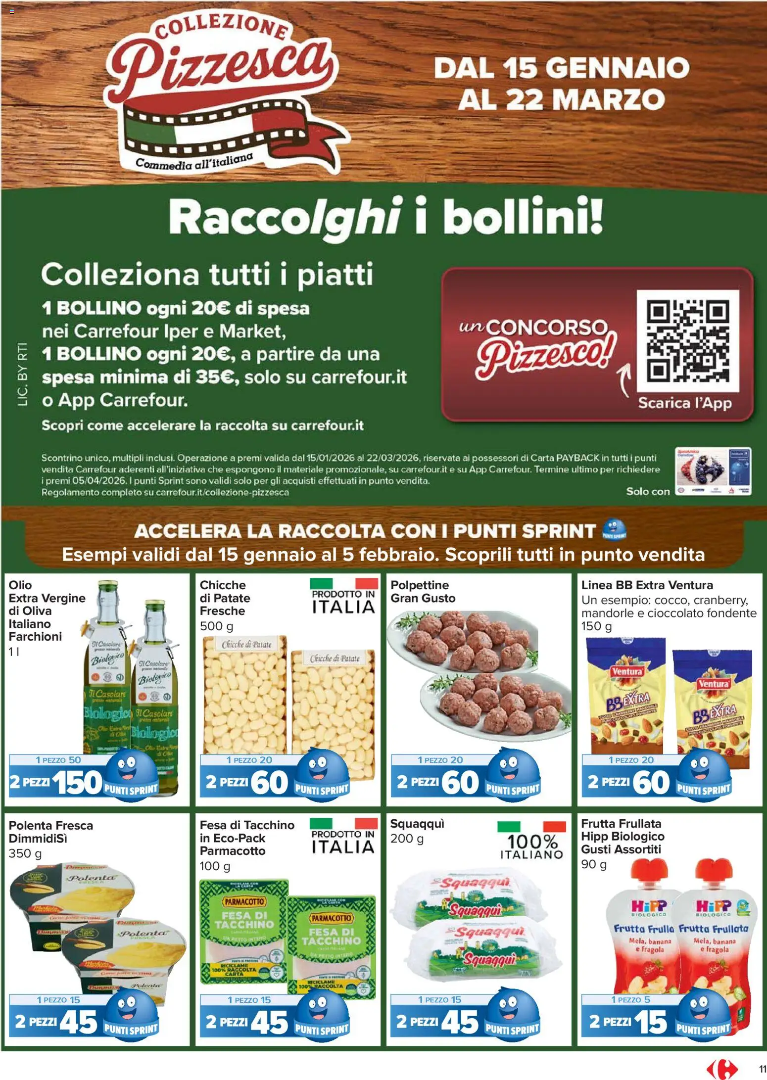 Volantino Carrefour del 27.01.2026 | Pagina: 11 | Prodotti: Cioccolato, Patate, Frutta, Mandorle