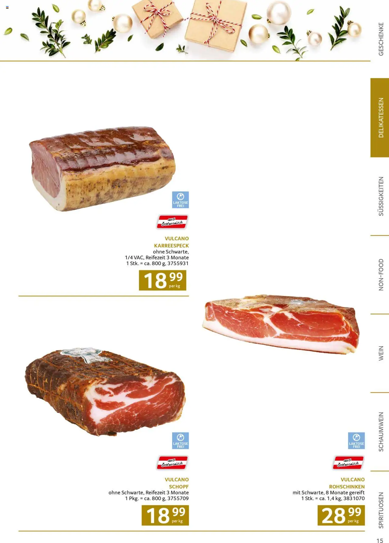 Transgourmet Weihnachtskatalog 2025 gültig ab 13.10.2025 | Seite: 15 | Produkte: Süßigkeiten, Wein