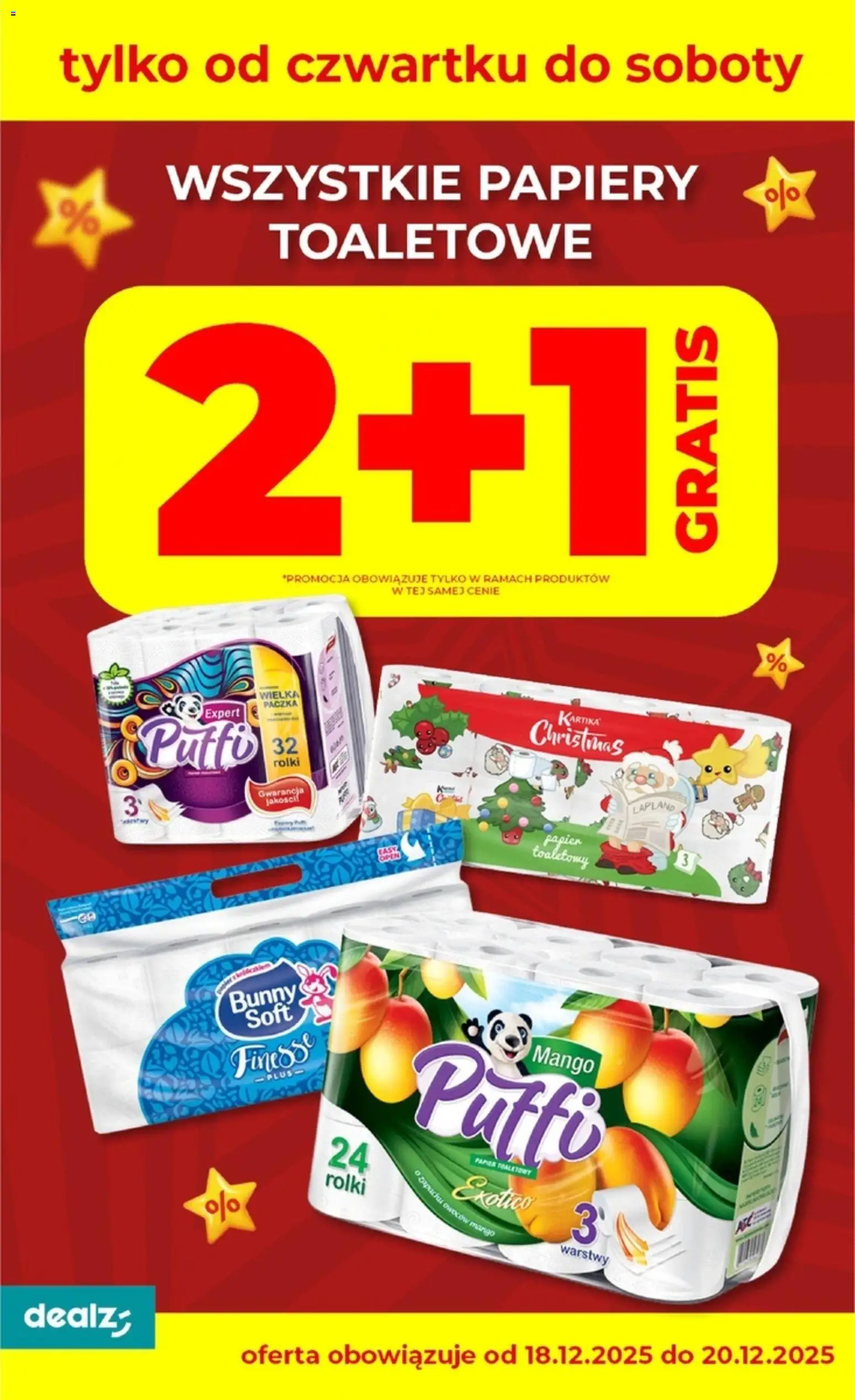 Dealz Gazetka od 18.12.2025 | Strona: 14 | Produkty: Mango, Papier toaletowy, Rolki