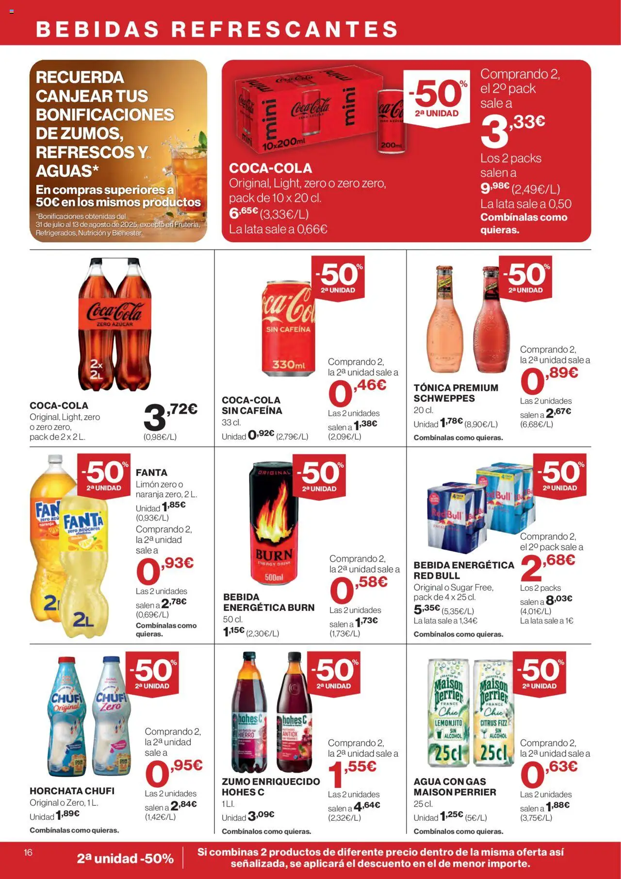 Supercor folleto │ válido desde el 14.08.2025 | Página: 16 | Productos: Agua con gas, Ροζ πιπέρι