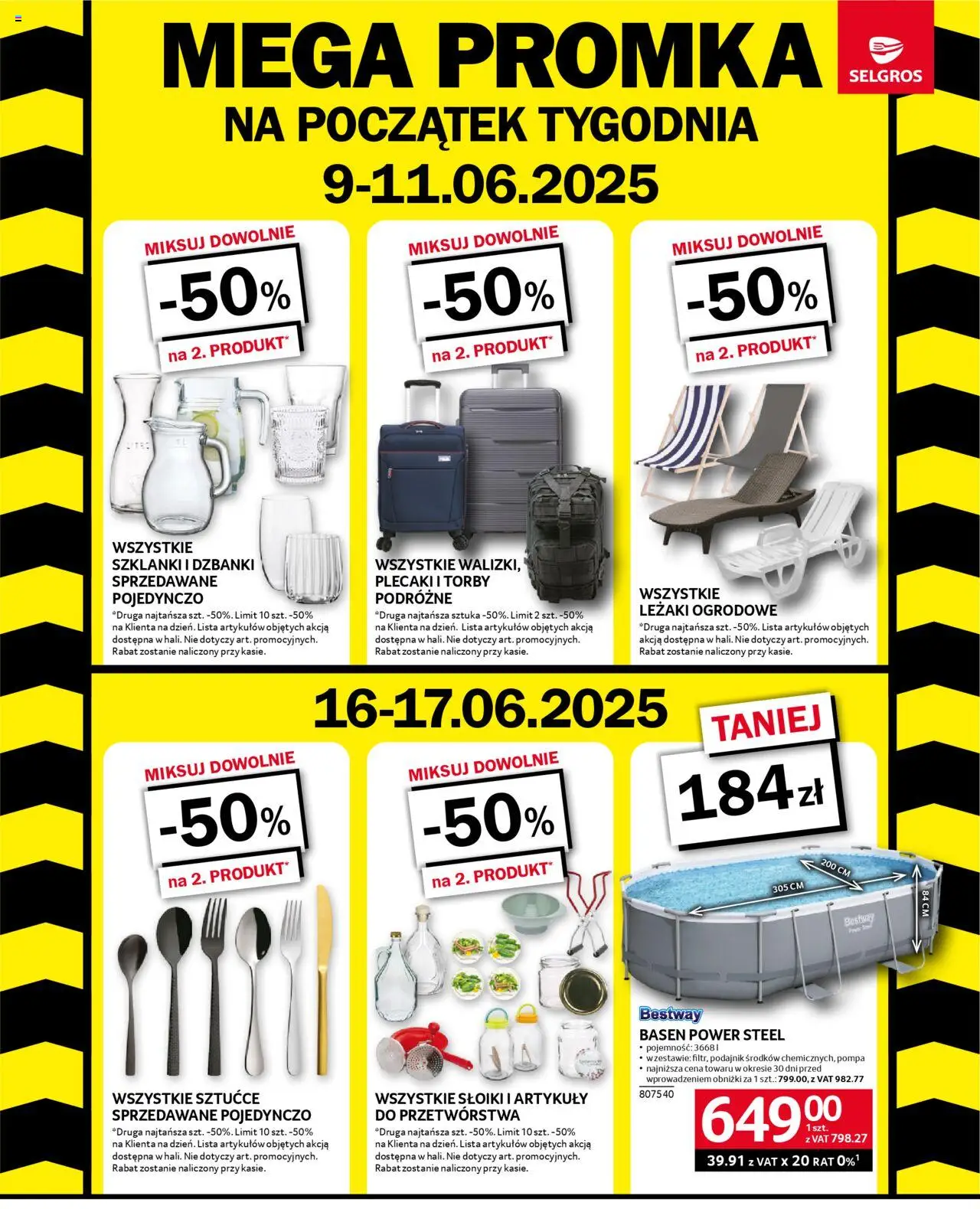 Selgros cash&carry Gazetka - Oferta przemysłowa od 05.06.2025 | Strona: 36 | Produkty: Basen, Sztućce, Szklanki