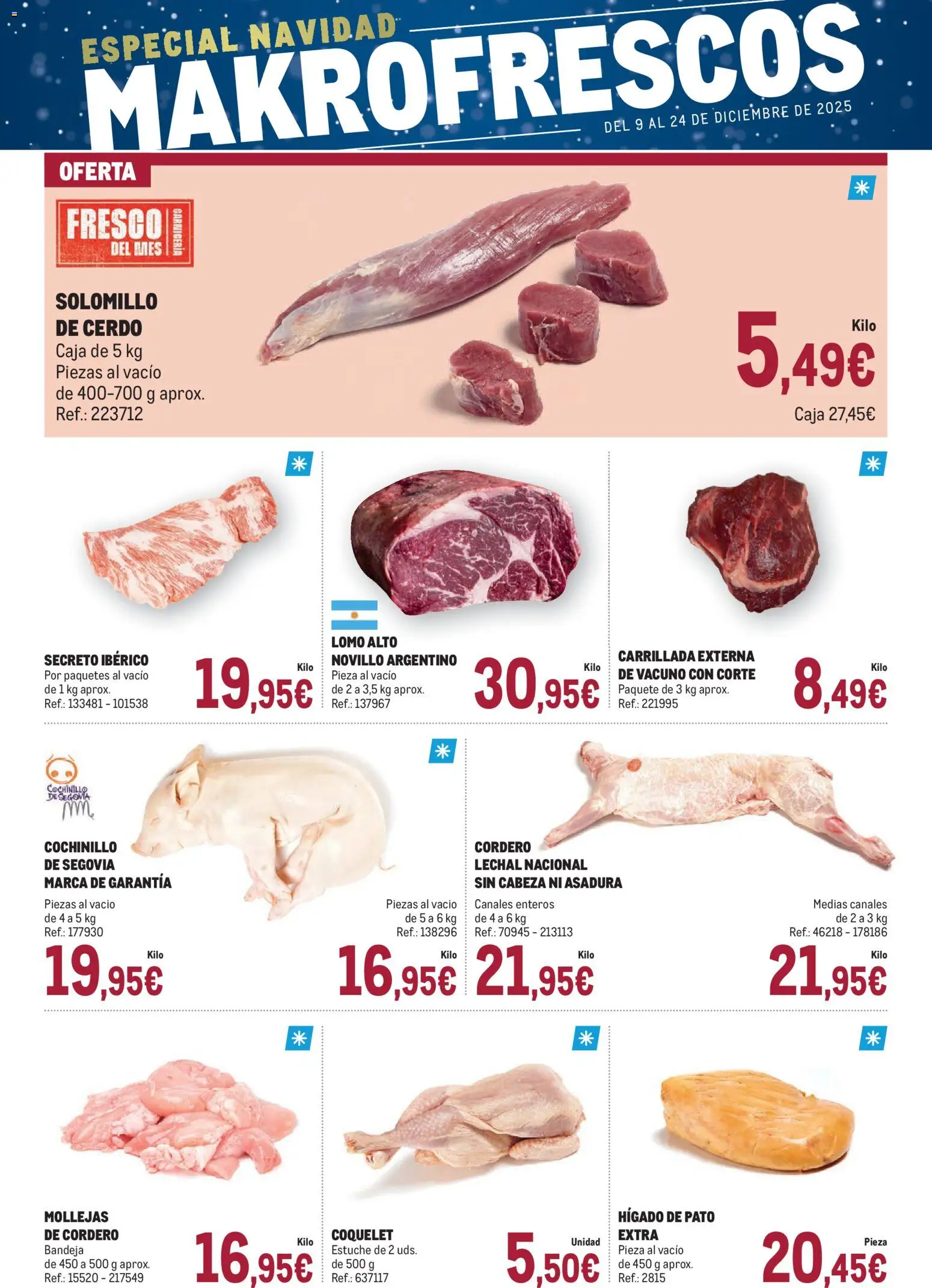 Makro - Fresco Cataluña │ válido desde el 09.12.2025 | Página: 1 | Productos: Solomillo de cerdo, Cerdo, Φίλτρο καφέ, Bandeja